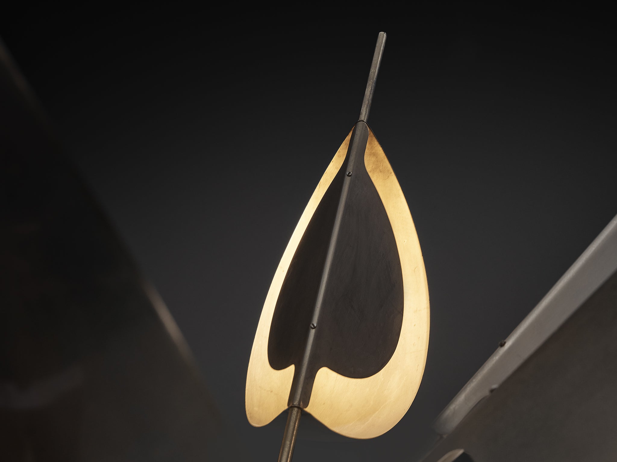 Jean-Pierre Vitrac for Verre Lumière 'Flower' Lamp with Movable Petals in Metal Lighting Morentz