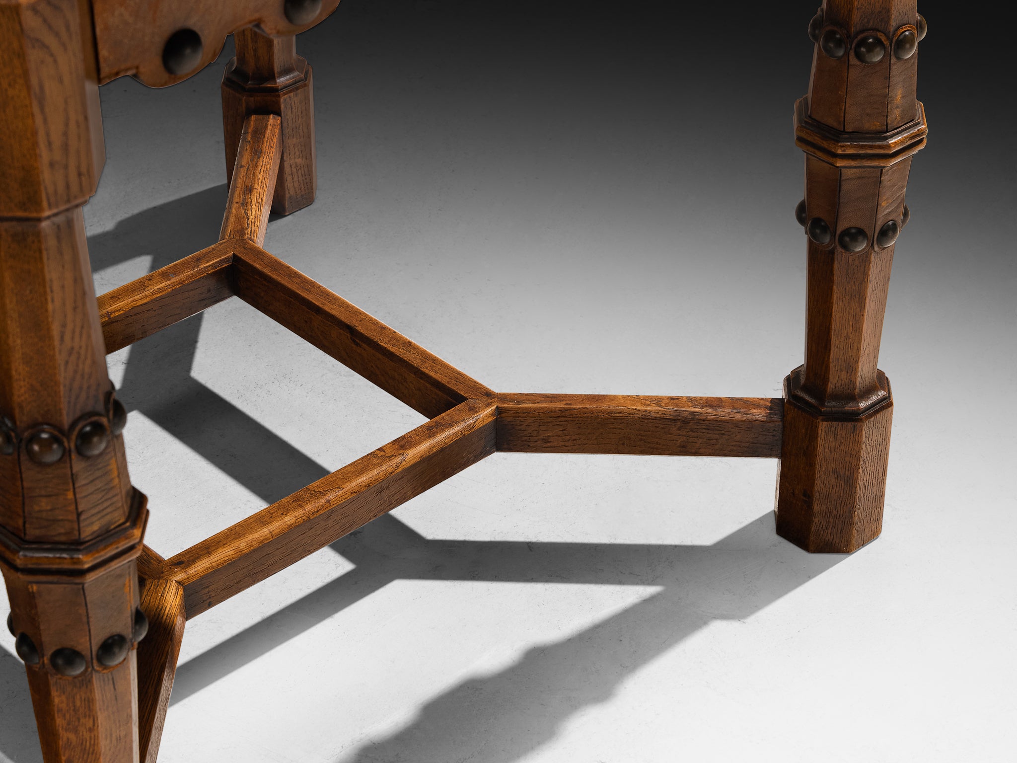 Ernesto Valabrega for Vittorio Valabrega Coffee Table in Carved Solid Oak Tables Morentz