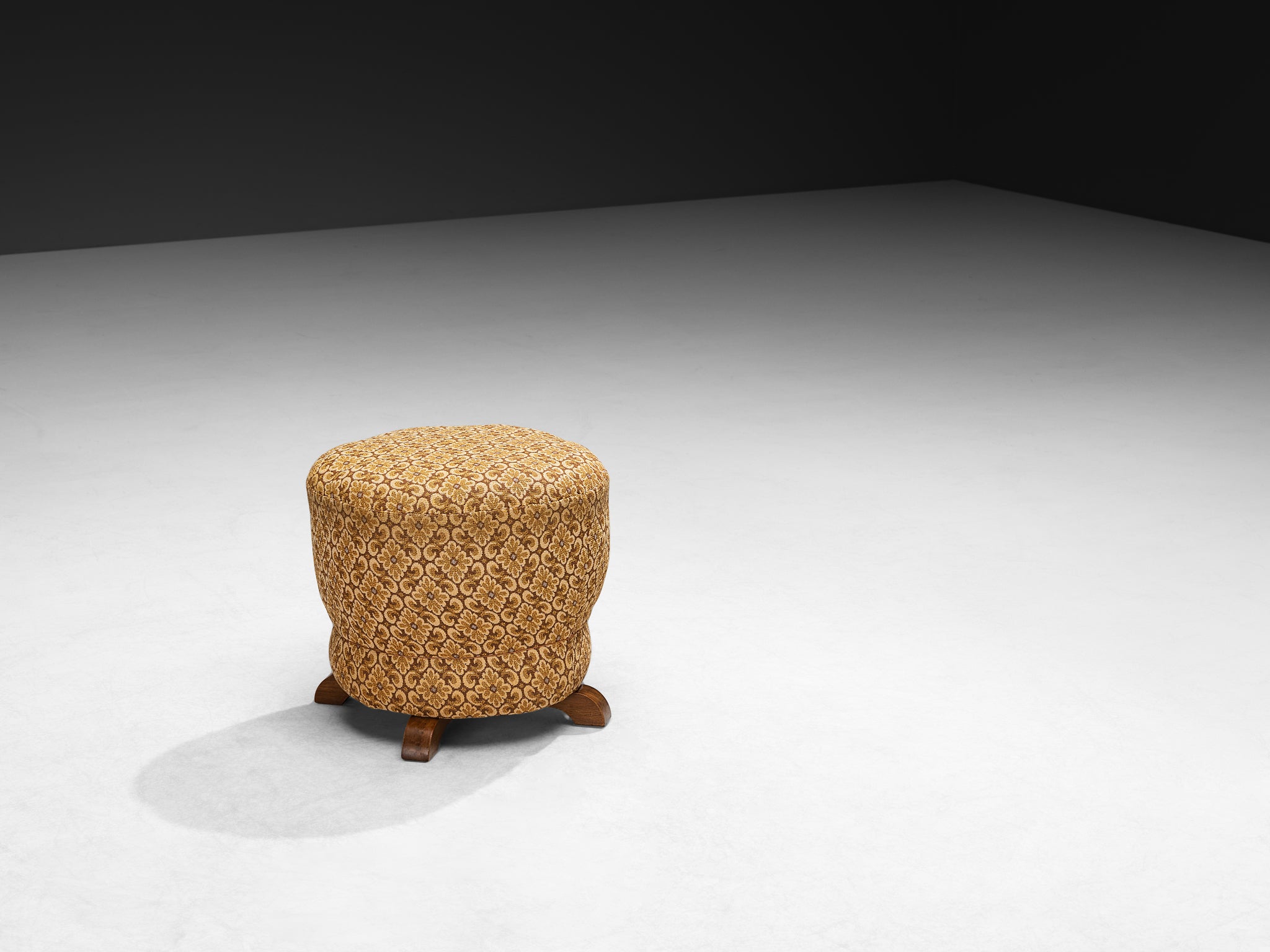 Jindrich Halabala Stool in Decorative Upholstery Seating Morentz