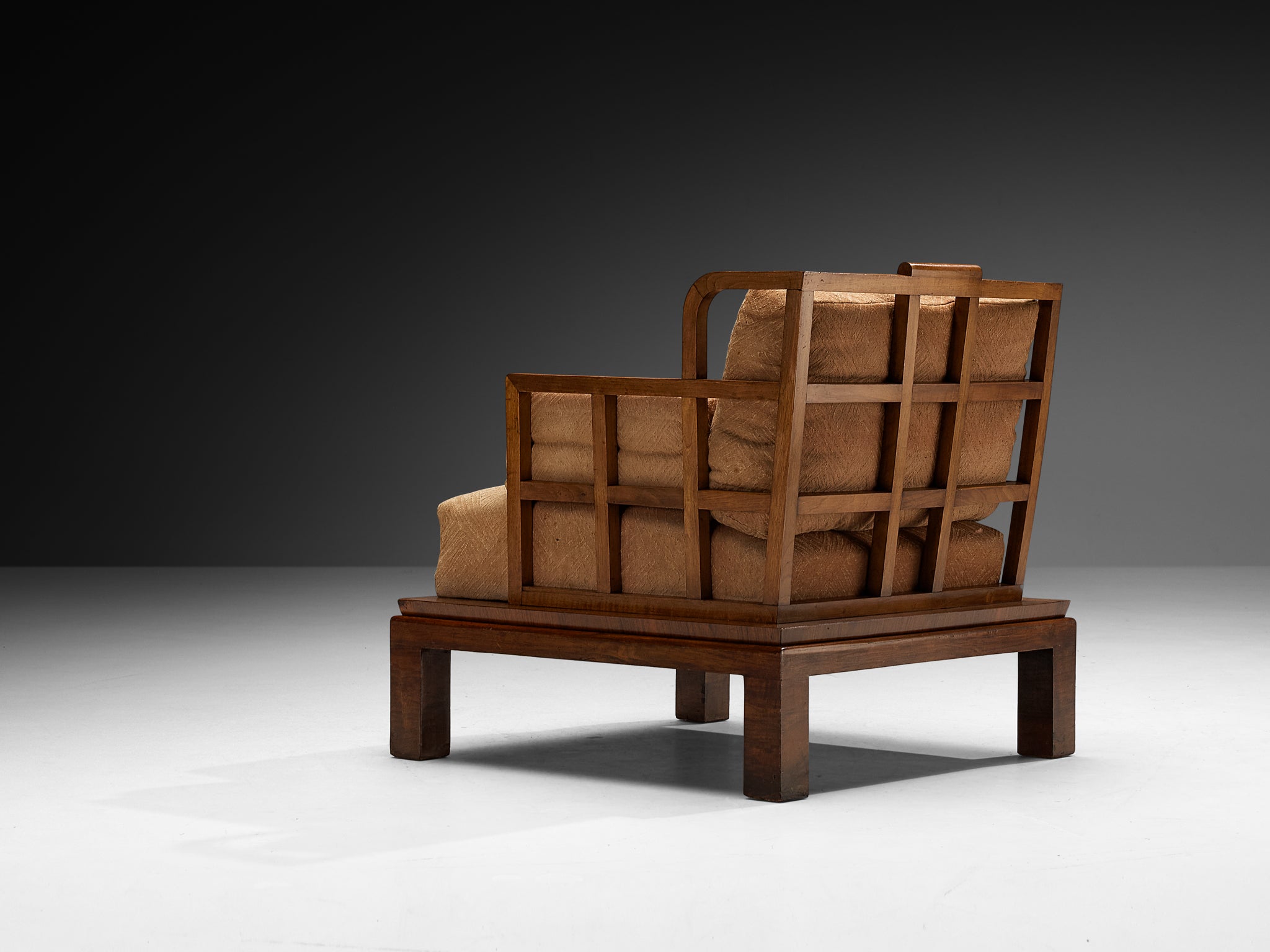 Pair of Austrian Art Deco Lounge Chairs in Mahogany Seating Morentz