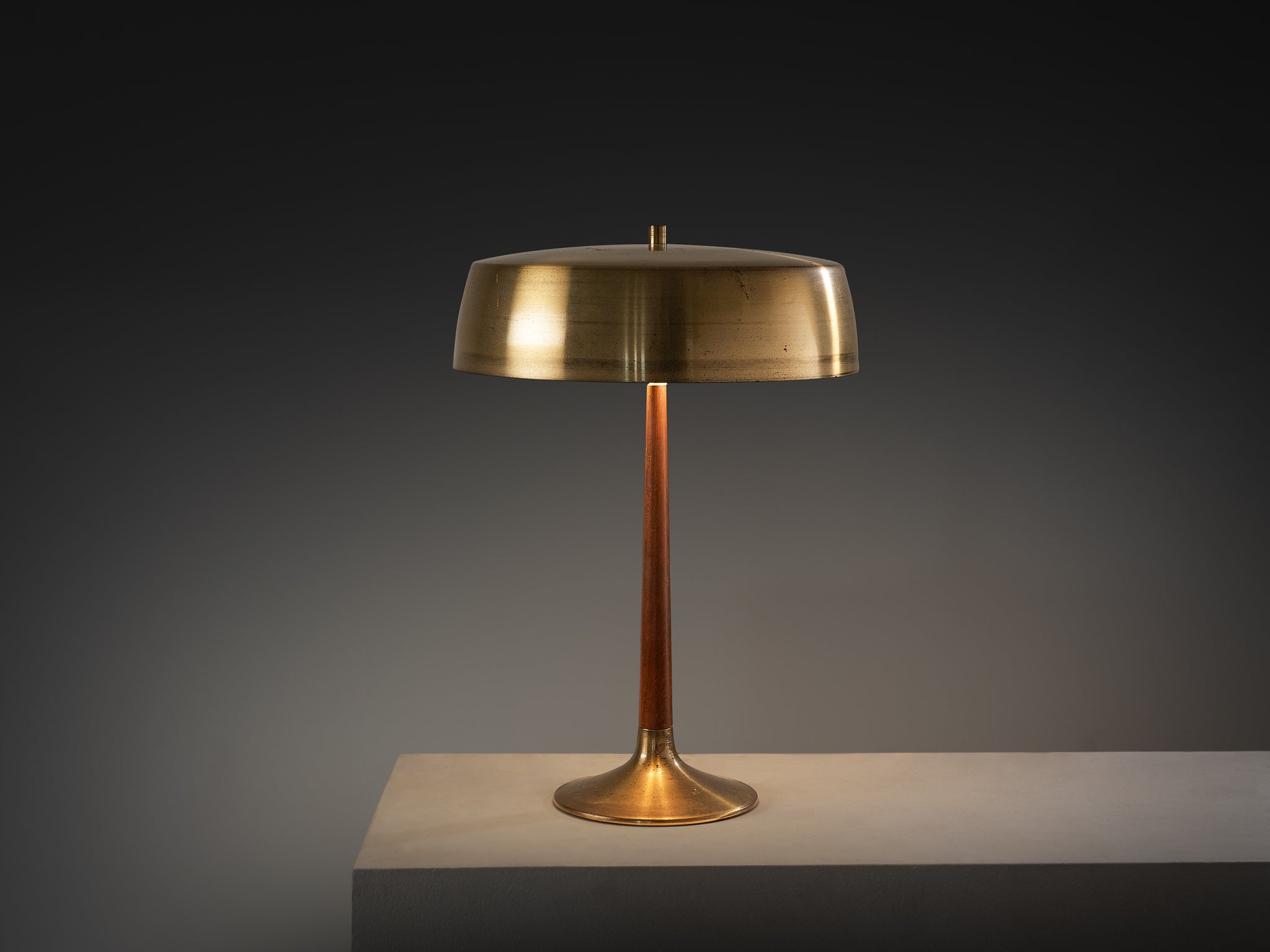 Svend Aage Holm Sørensen for Holm Sørensen & Co'4109' Table Lamp in Brass and Teak