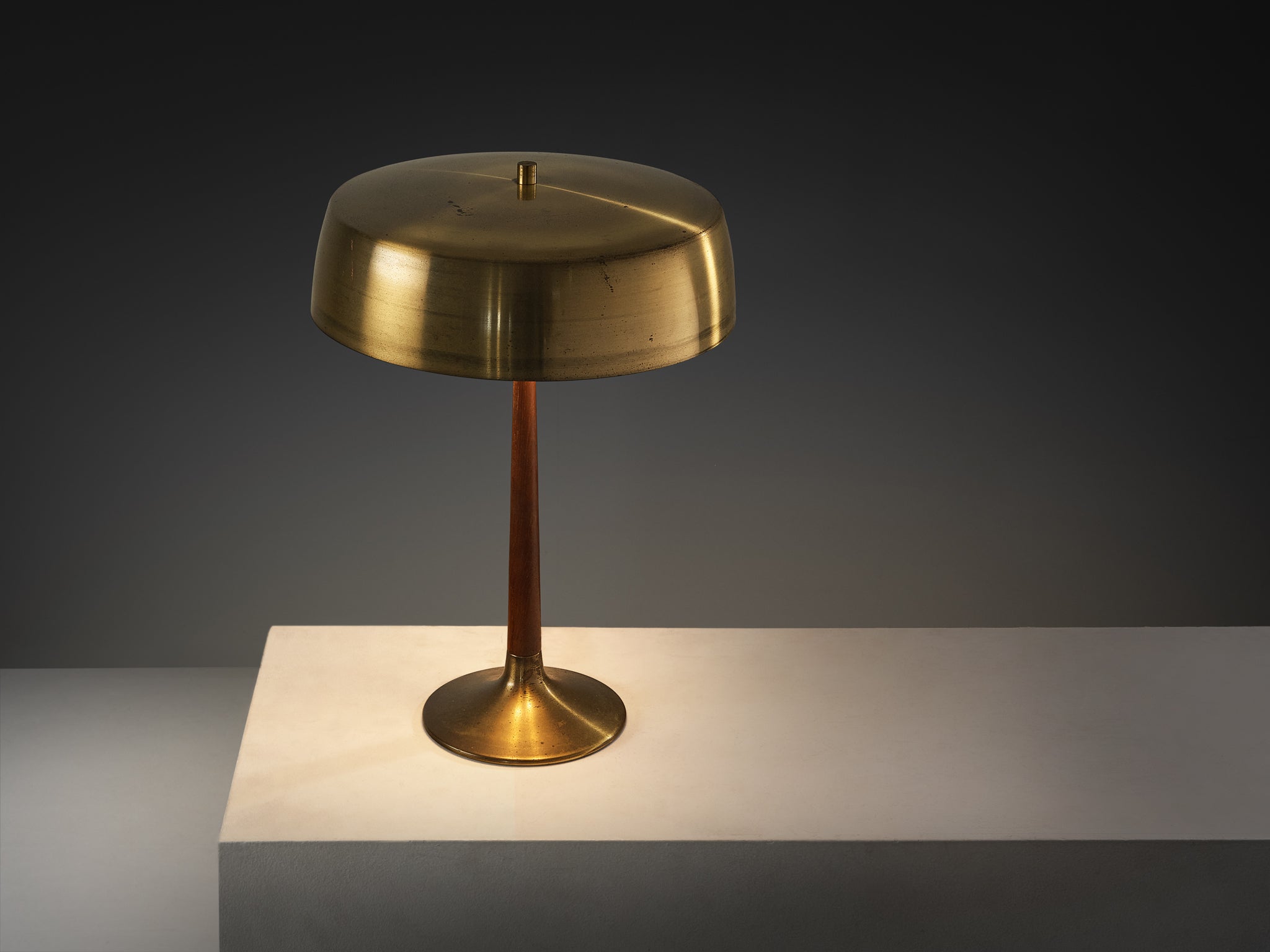 Svend Aage Holm Sørensen for Holm Sørensen & Co'4109' Table Lamp in Brass and Teak
