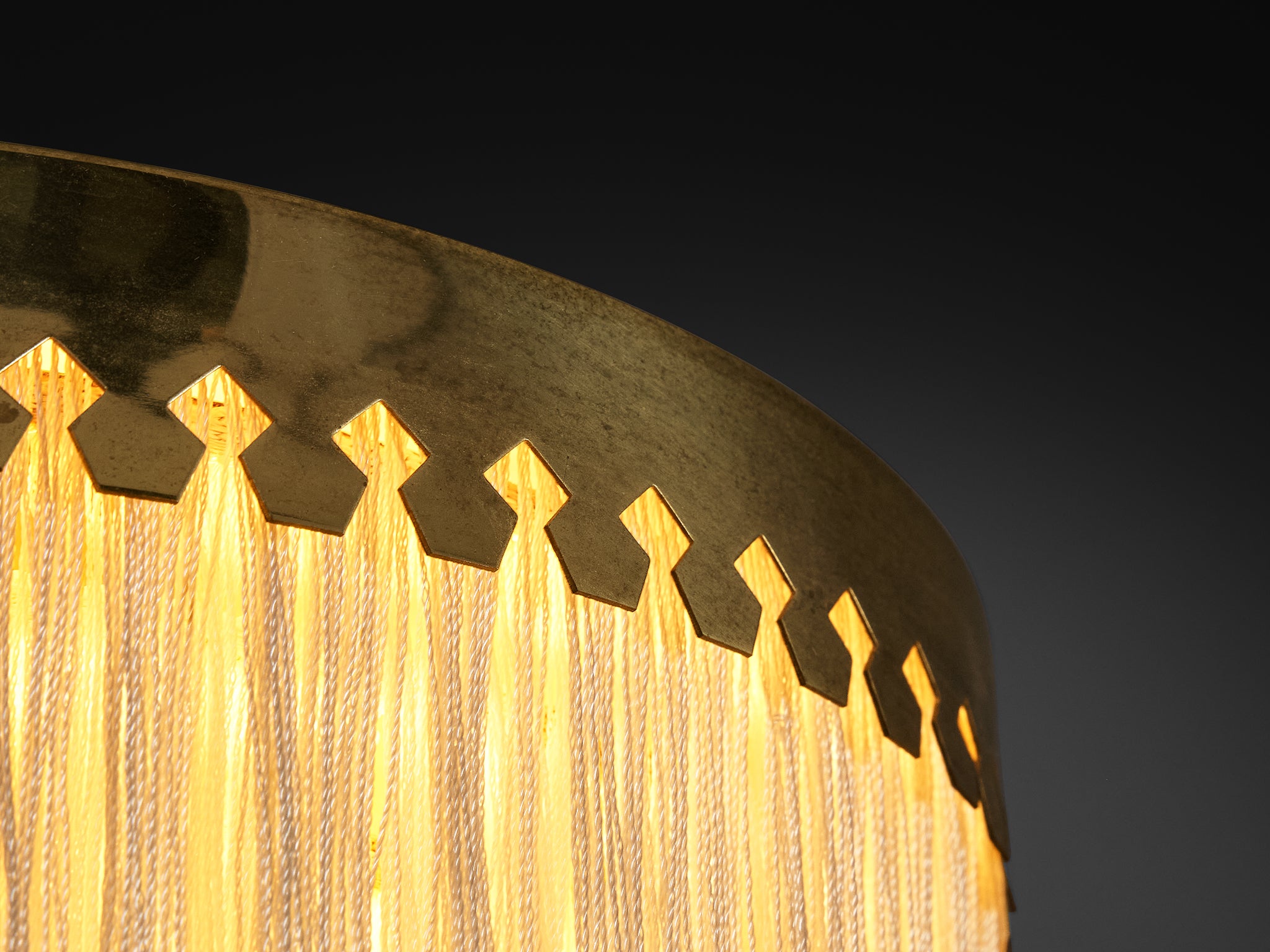 Hans-Agne Jakobsson 'Fringe' Pendant in Silk and Brass