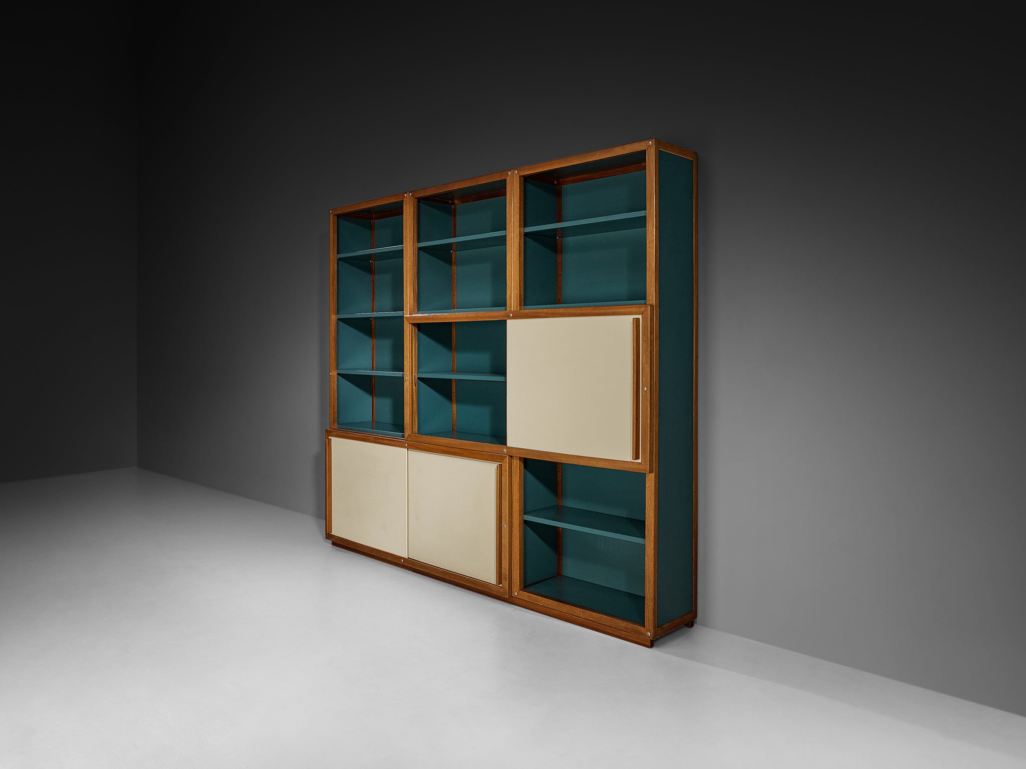 André Sornay Rare Bookcase with Sliding-Doors Case pieces and storage cabinets Morentz