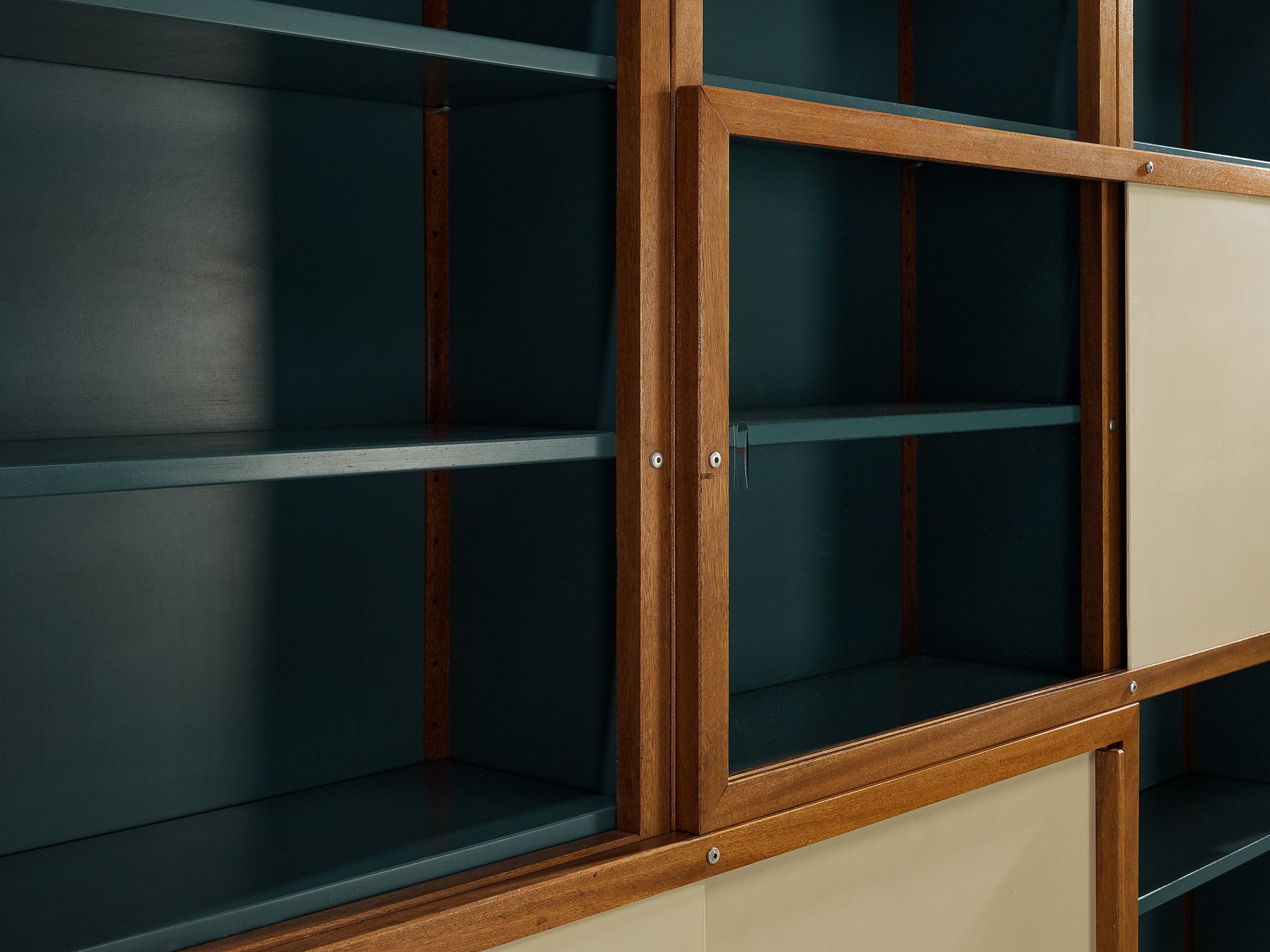 André Sornay Rare Bookcase with Sliding-Doors Case pieces and storage cabinets Morentz