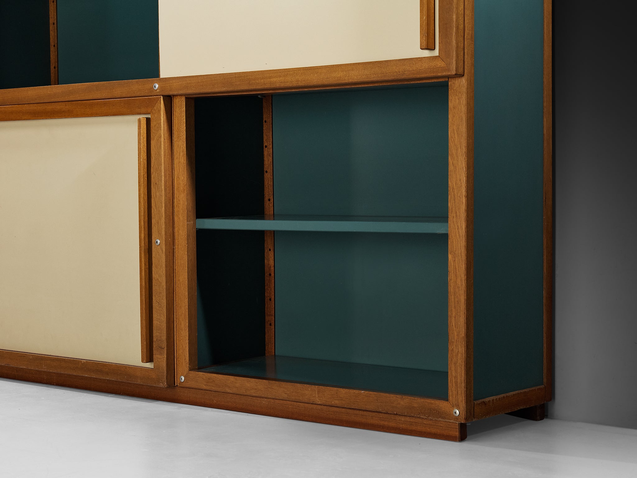 André Sornay Rare Bookcase with Sliding-Doors Case pieces and storage cabinets Morentz