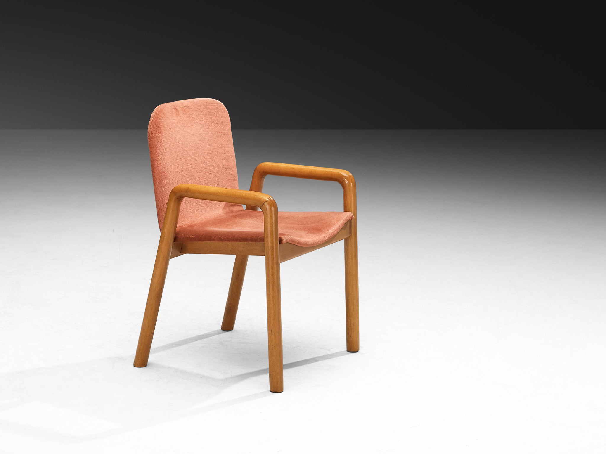 Guido Faleschini for I4 Mariani Set of Eight 'Dilos' Dining Chairs in Dusty Rose Velvet Seating Morentz