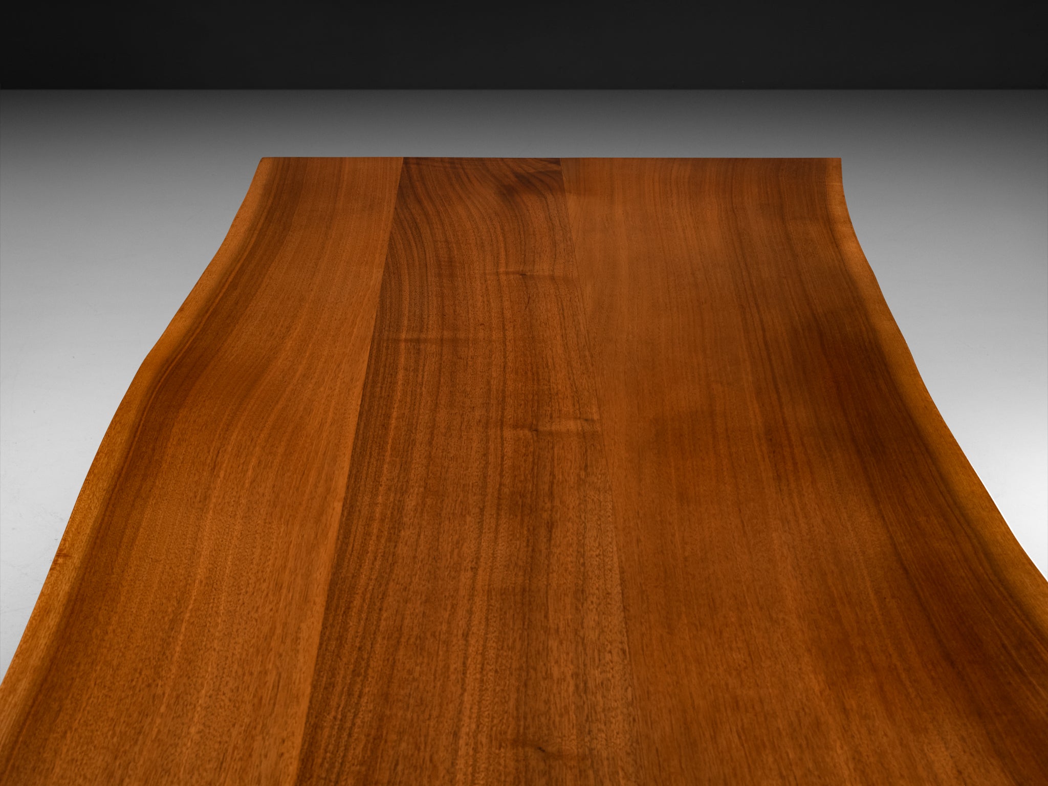 George Nakashima Double Pedestal Desk with Live-Edge Top Tables Morentz