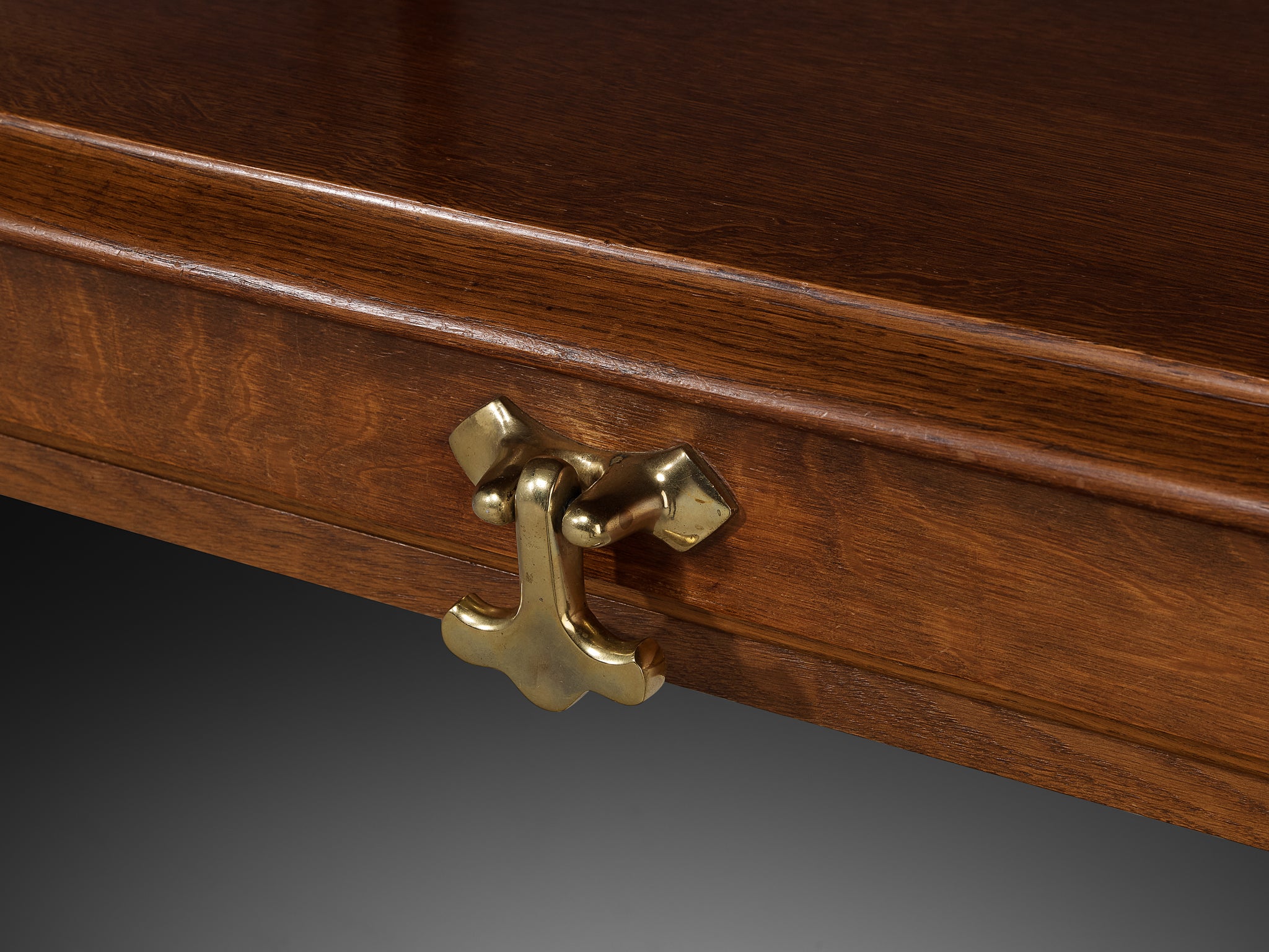 Guillerme & Chambron Wall-Mounted Shelf with Drawers in Solid Oak Case pieces and storage cabinets Morentz