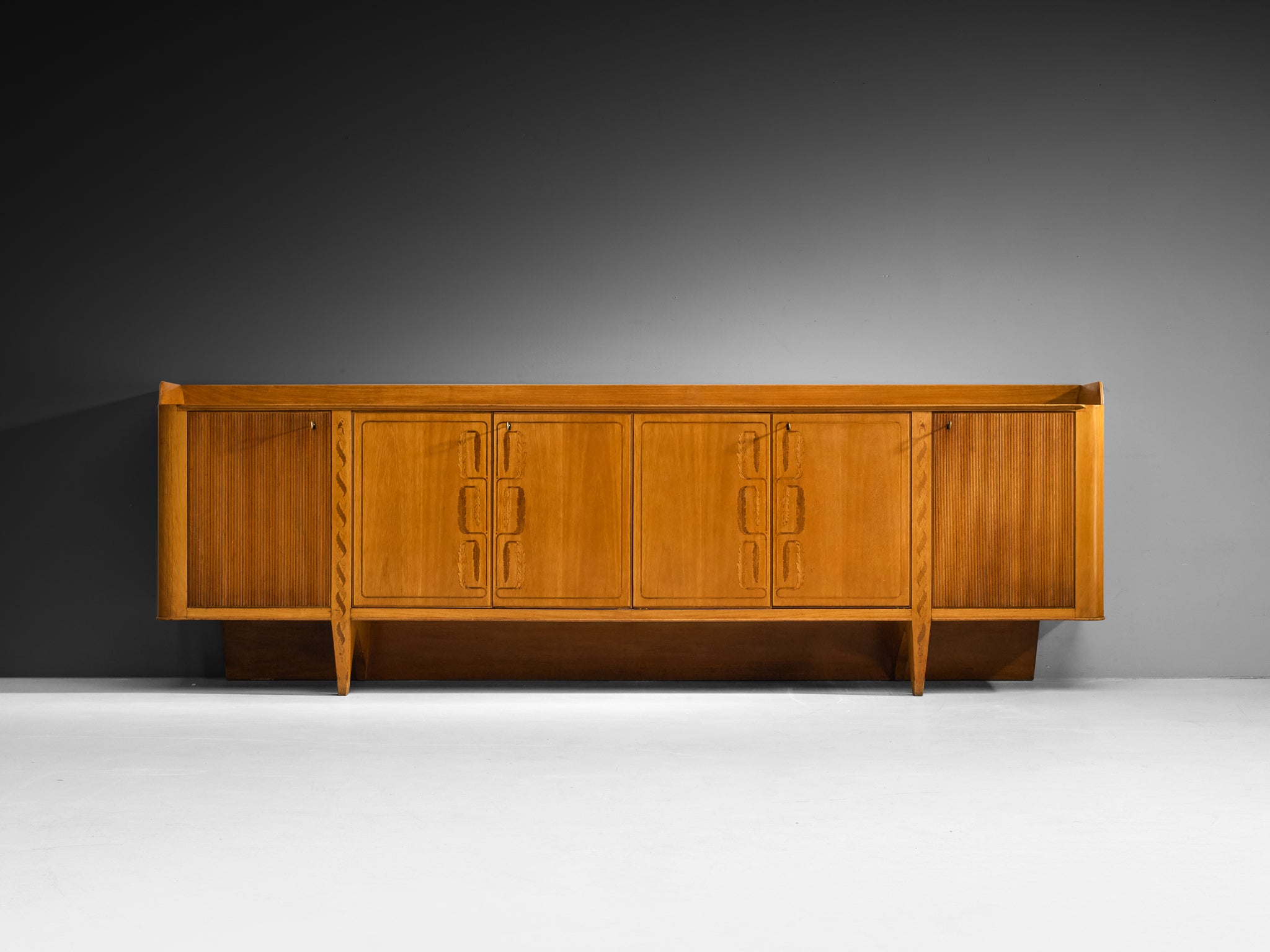 Melchiorre Bega Custom Sideboard in Walnut Case pieces and storage cabinets Morentz