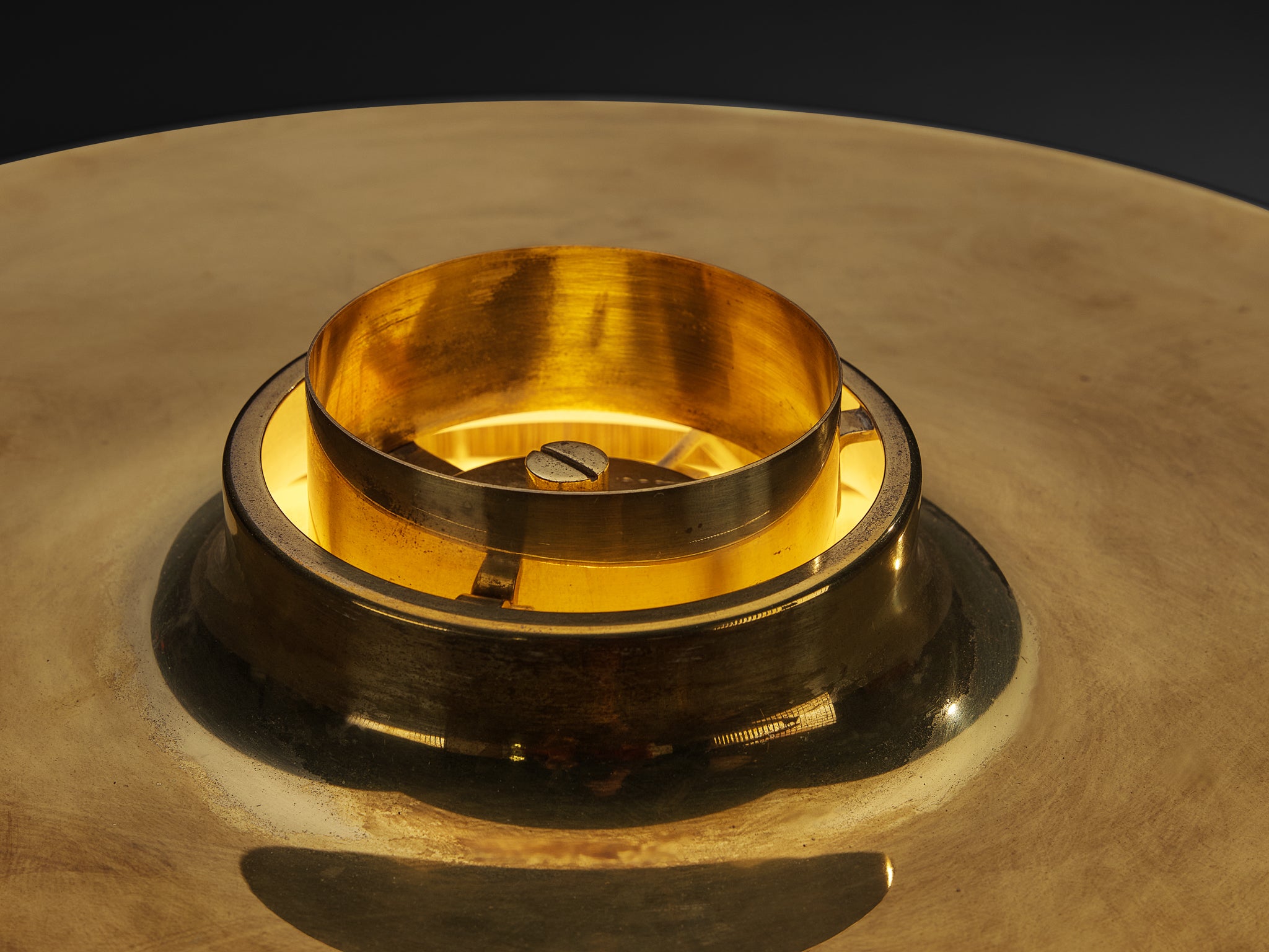 Hans-Agne Jakobsson 'B-138' Table Lamp in Brass and Silk Lighting Morentz