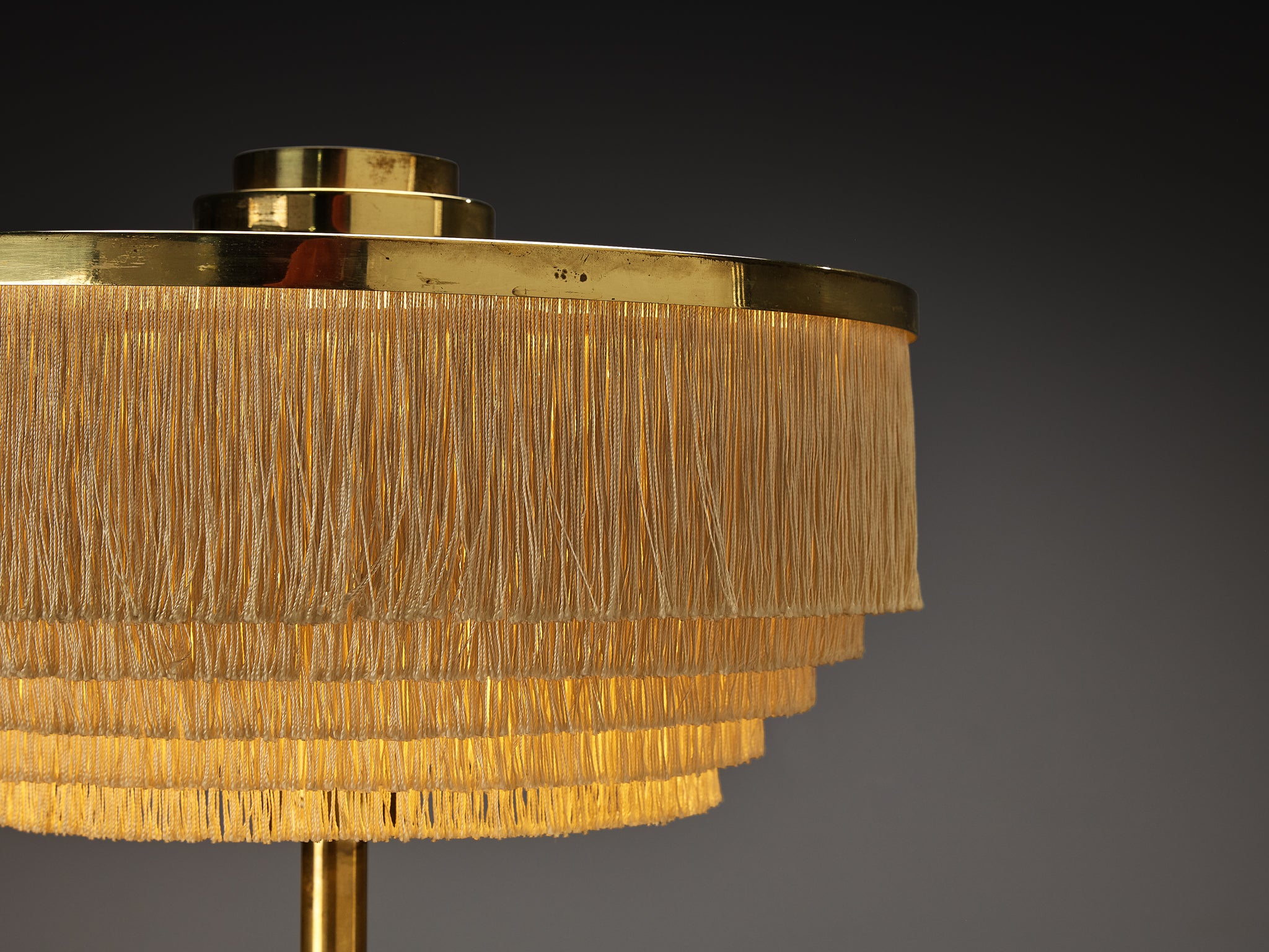 Hans-Agne Jakobsson 'B-138' Table Lamp in Brass and Silk Lighting Morentz