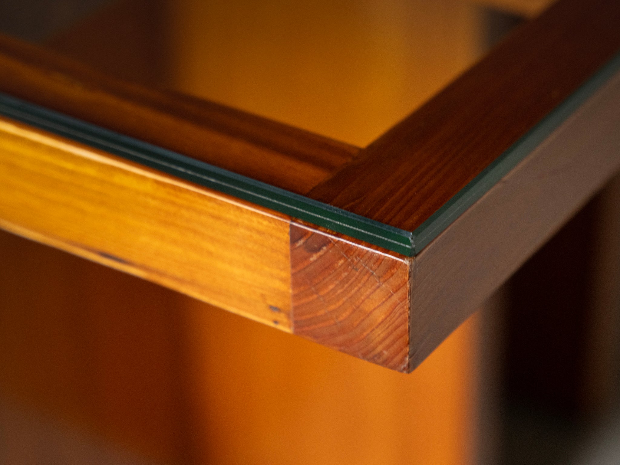 Gianfranco Fini for Poltronova 'Regolo' Square Dining Table in Pine and Glass Tables Morentz