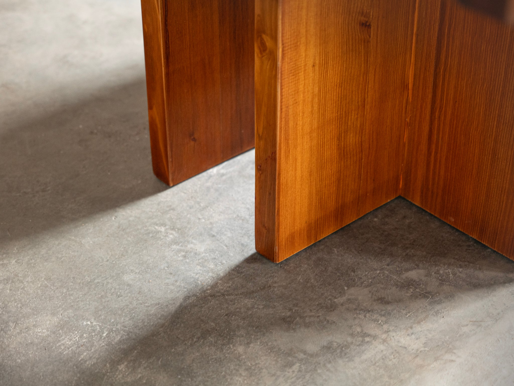 Gianfranco Fini for Poltronova 'Regolo' Square Dining Table in Pine and Glass Tables Morentz