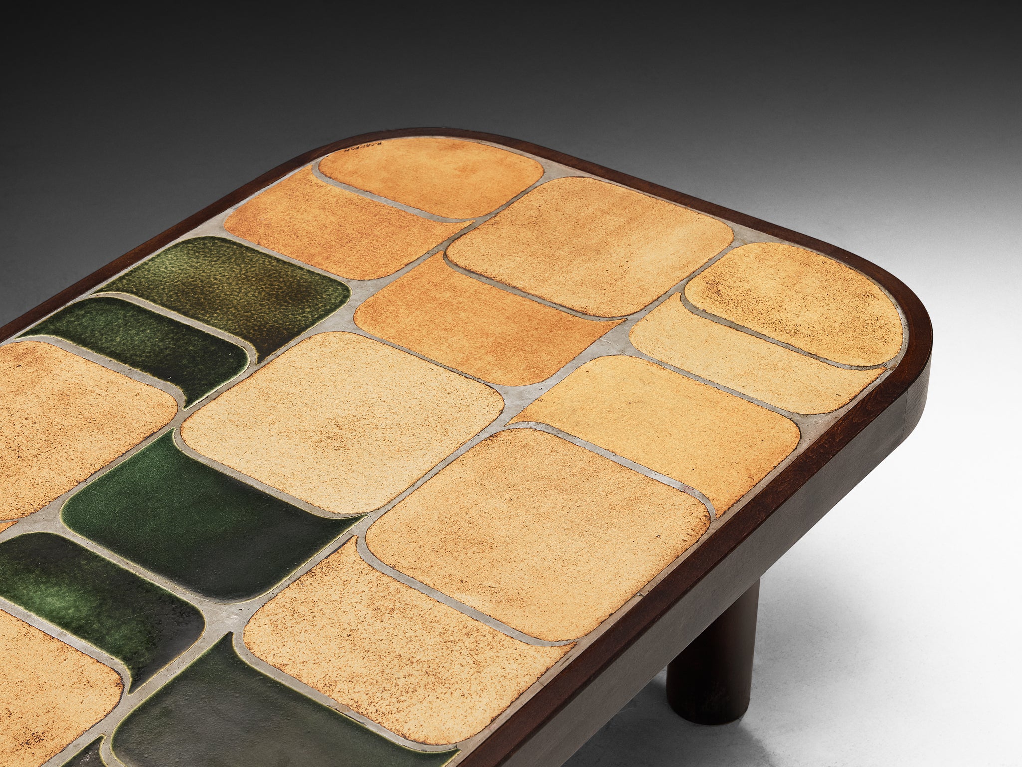 Roger Capron ‘Sou-Chong’ Coffee Table in Ceramic and Wood Tables Morentz