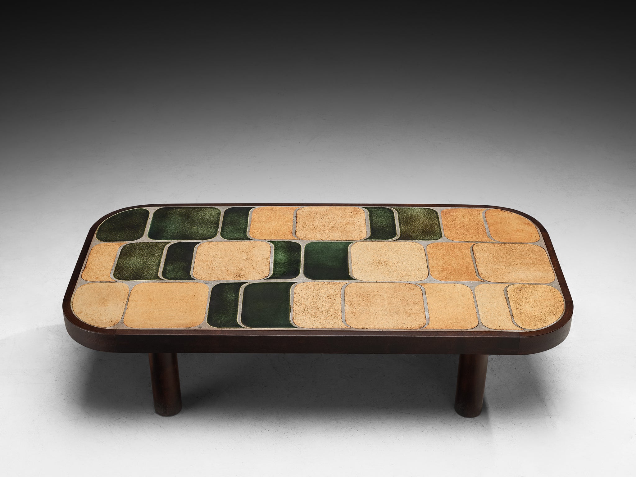 Roger Capron ‘Sou-Chong’ Coffee Table in Ceramic and Wood Tables Morentz