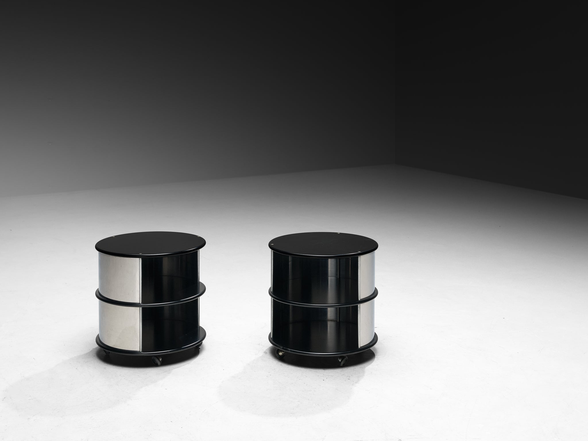 Postmodern Italian Pair of Bed or Side Tables