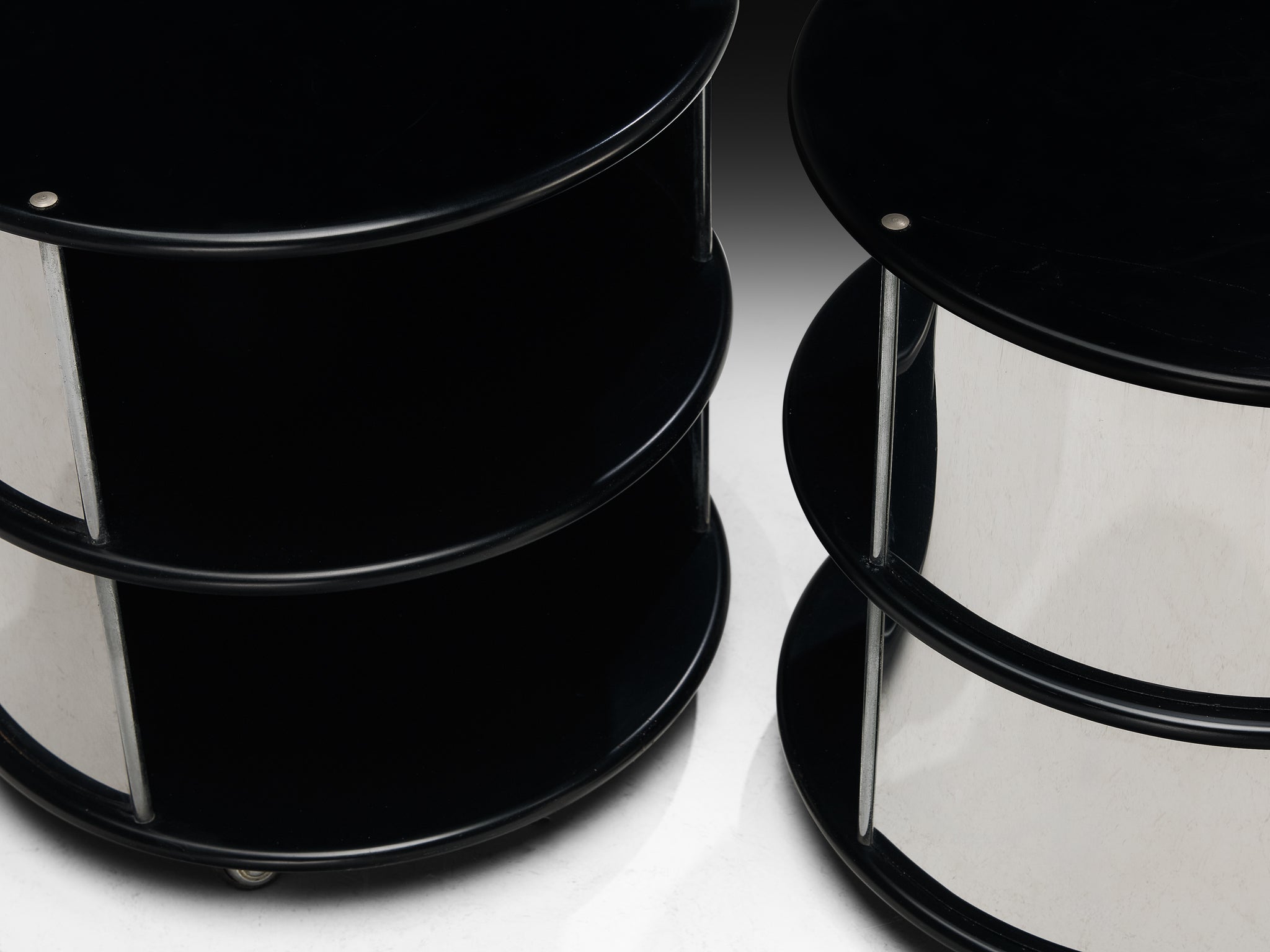 Postmodern Italian Pair of Bed or Side Tables