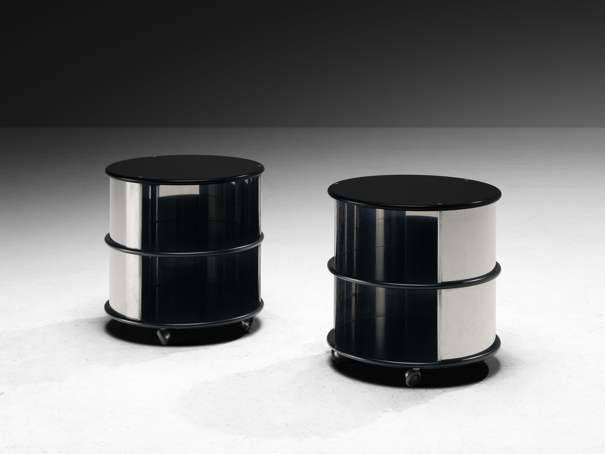 Postmodern Italian Pair of Bed or Side Tables