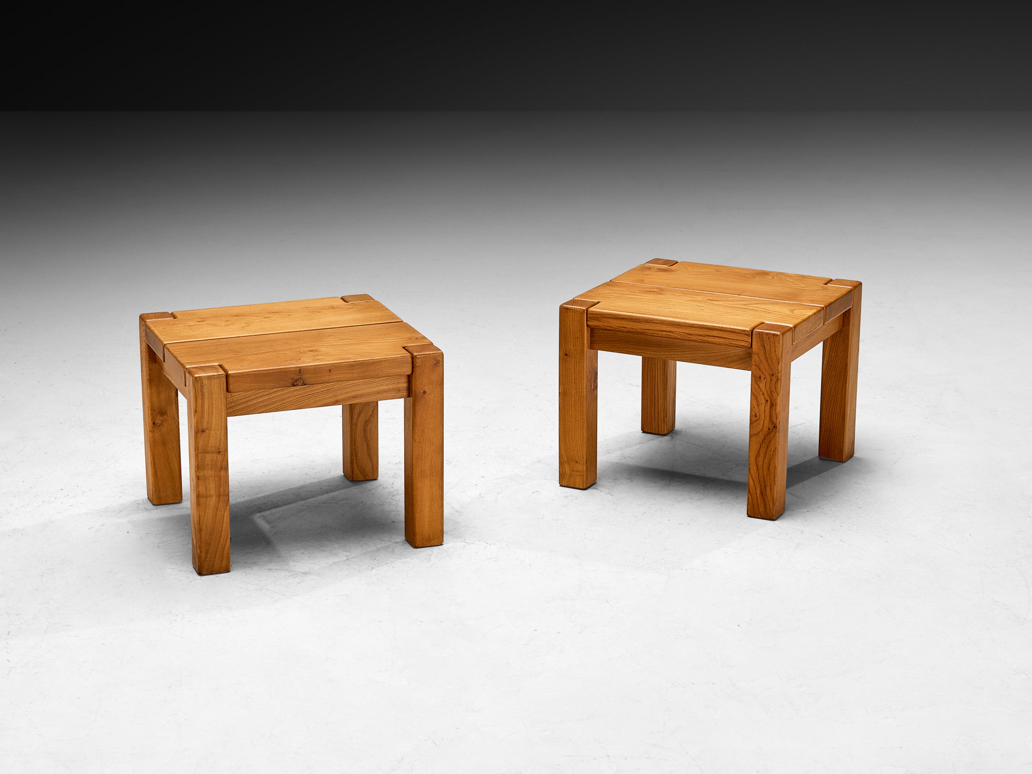 Maison Regain Square Side Tables in Elm Tables Morentz