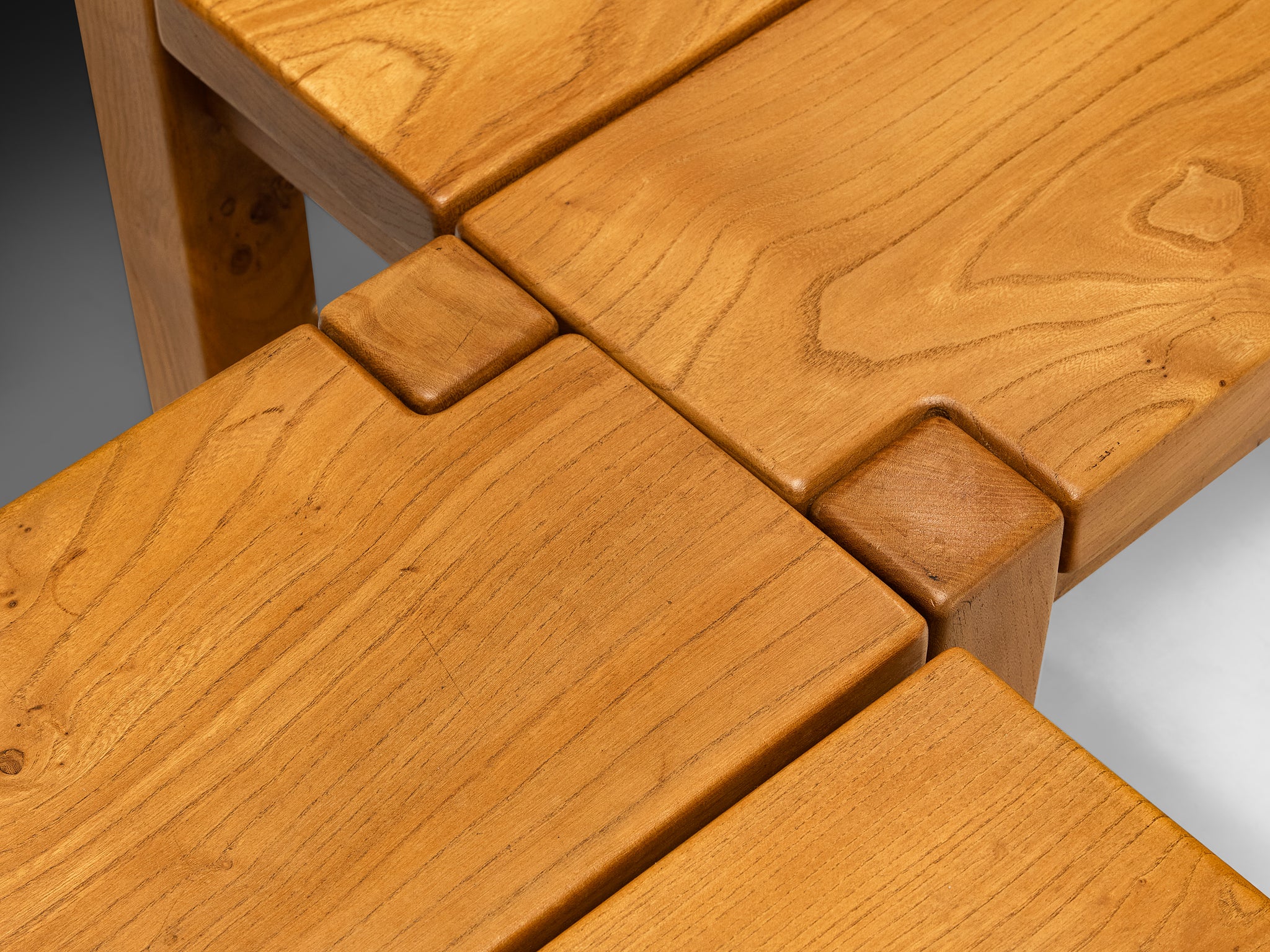 Maison Regain Square Side Tables in Elm Tables Morentz