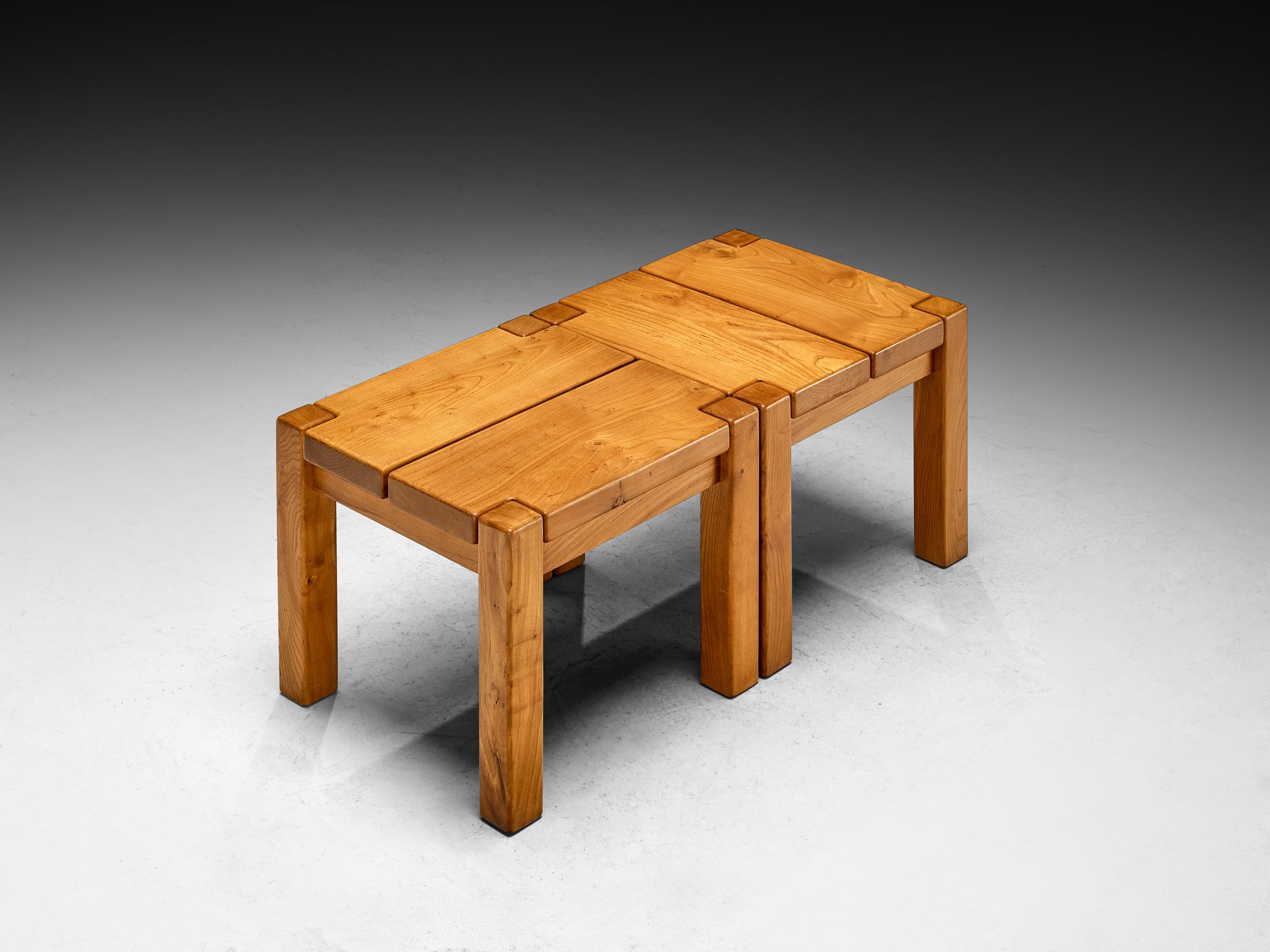 Maison Regain Square Side Tables in Elm Tables Morentz