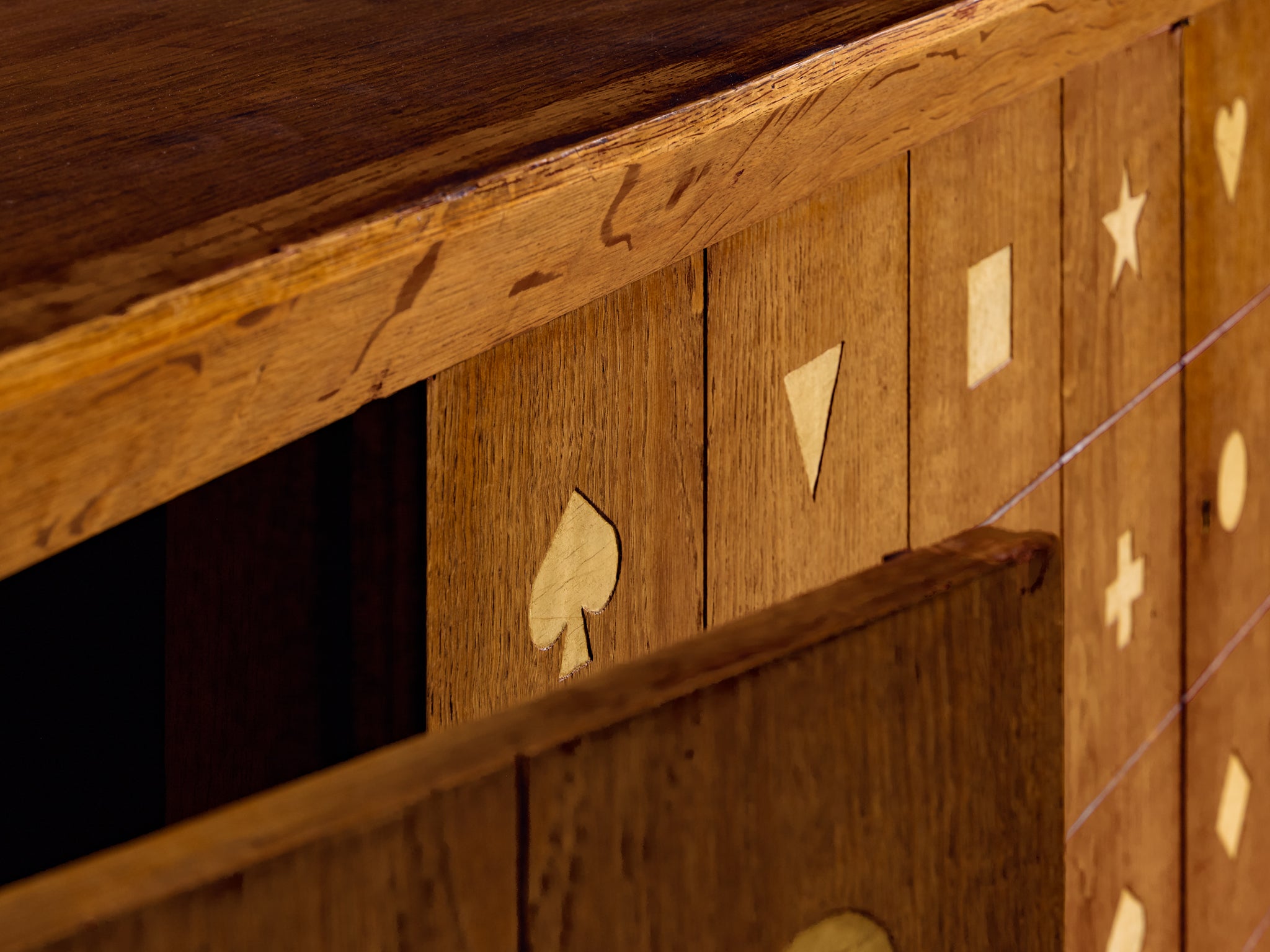 Mid-Century Parisian Sideboard in Oak with Carved Motifs Case pieces and storage cabinets Morentz