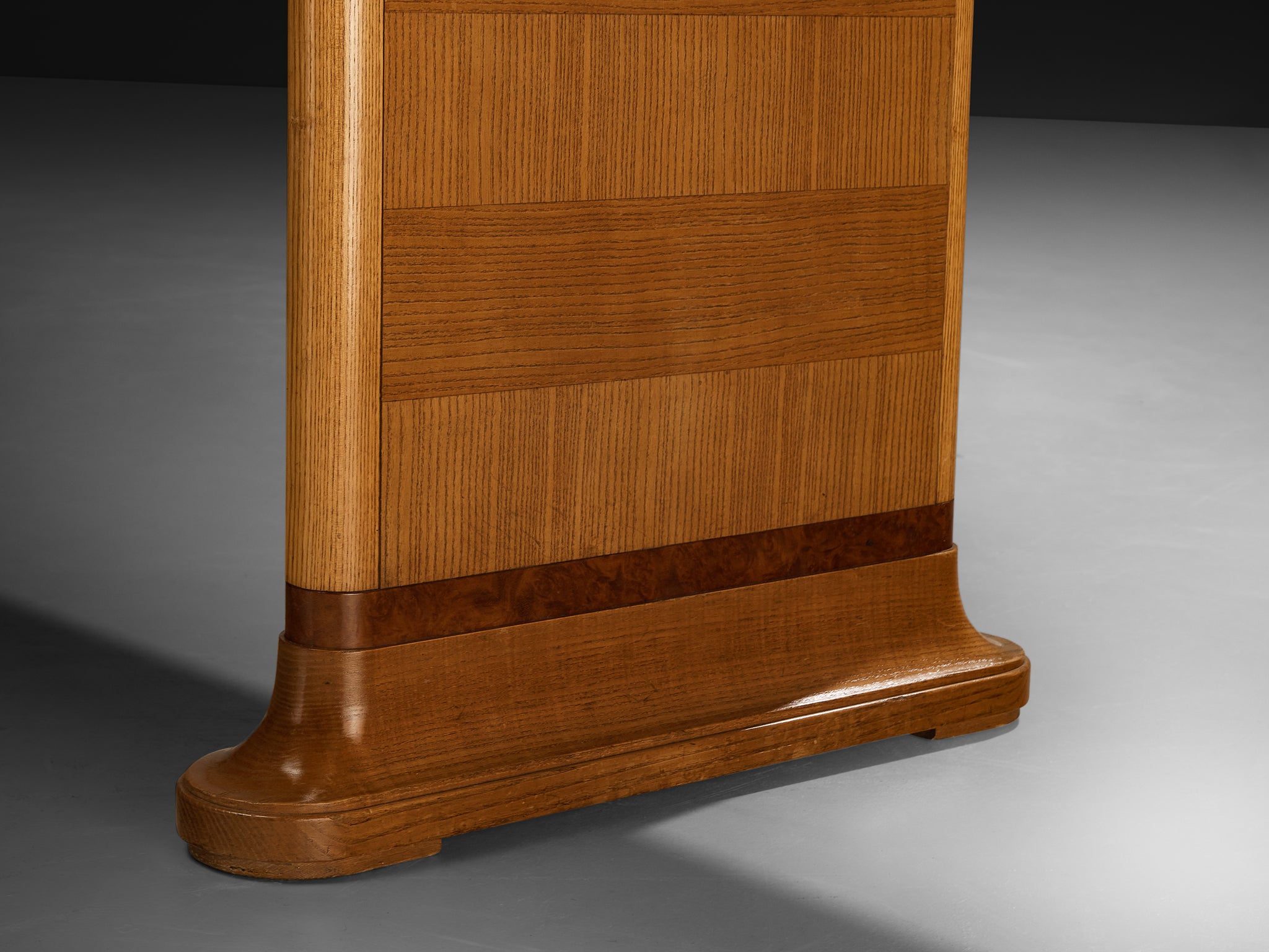 Monumental Swedish Art Deco Dining Table in Ash and Walnut Burl Wood Tables Morentz