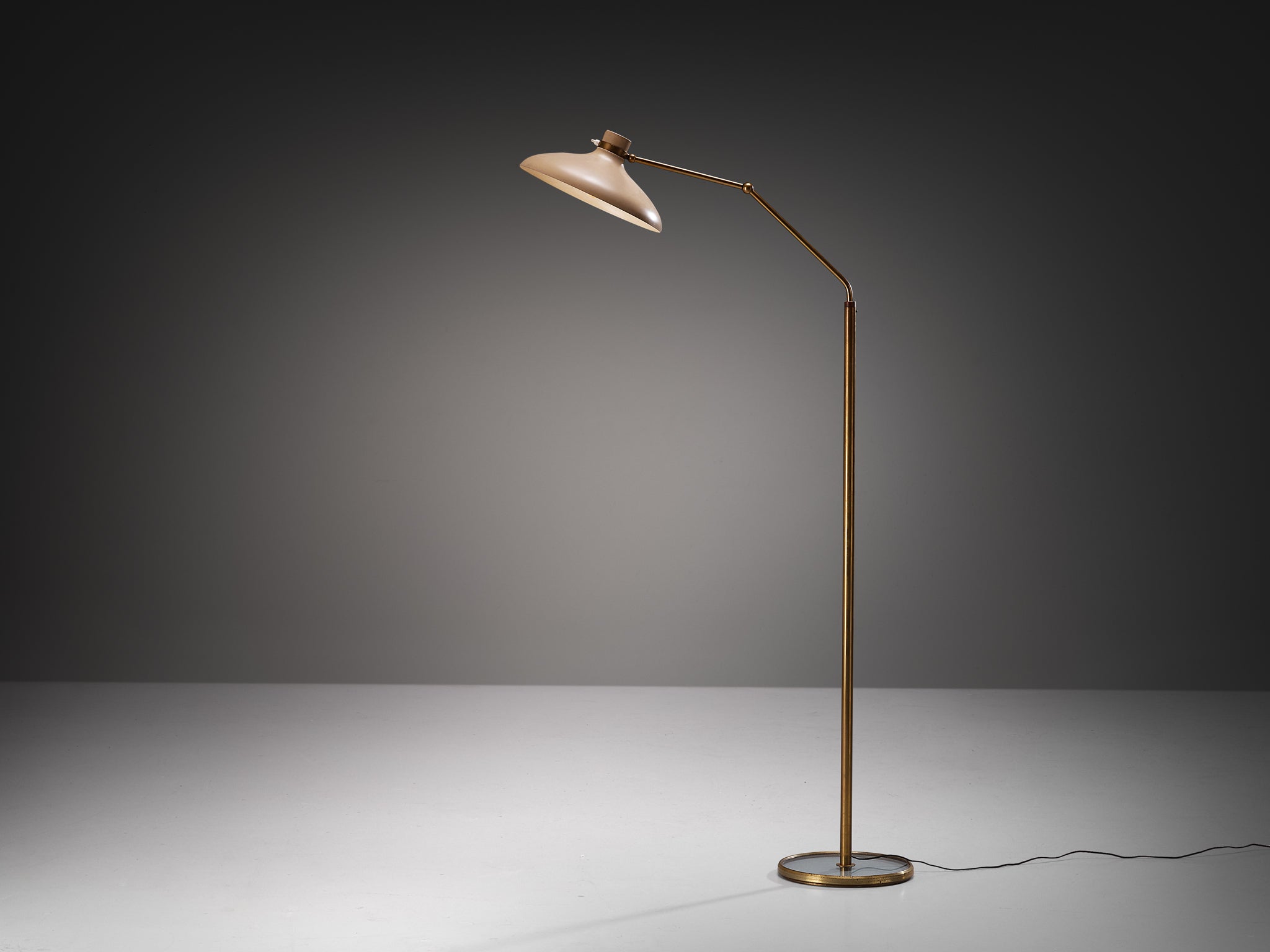 Gio Ponti for Fontana Arte ‘Parco dei Principi’ Floor Lamp with Beige Shade Lighting Morentz