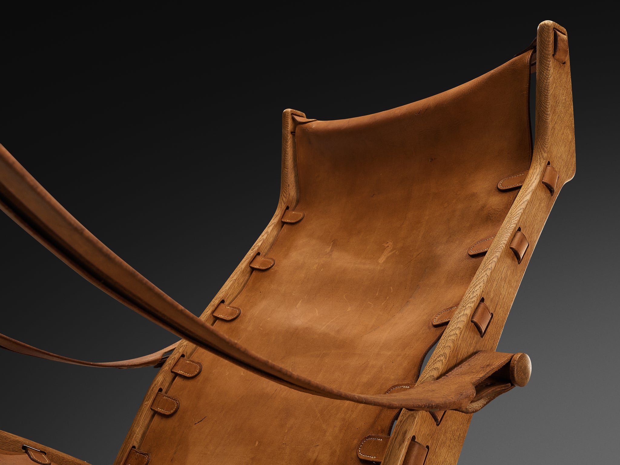 Mogens Voltelen for Niels Vodder 'Copenhagen II' Lounge Chair in Oak and Leather Seating Morentz