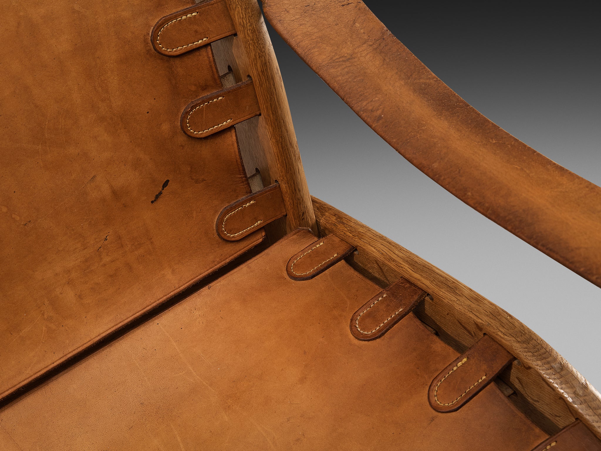 Mogens Voltelen for Niels Vodder 'Copenhagen II' Lounge Chair in Oak and Leather Seating Morentz