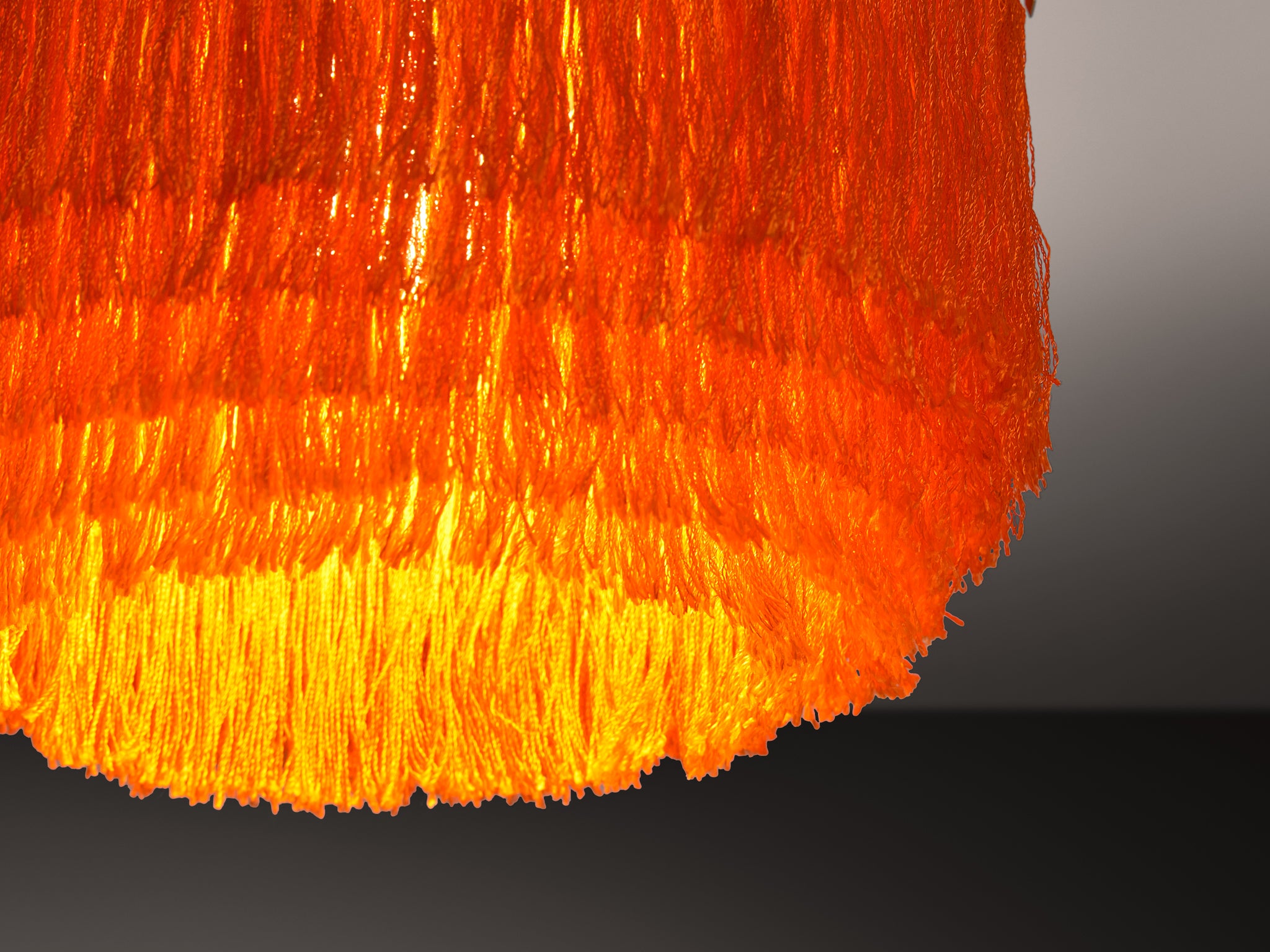 Hans-Agne Jakobsson 'Fringe' Pendant in Silk and Brass Lighting Morentz