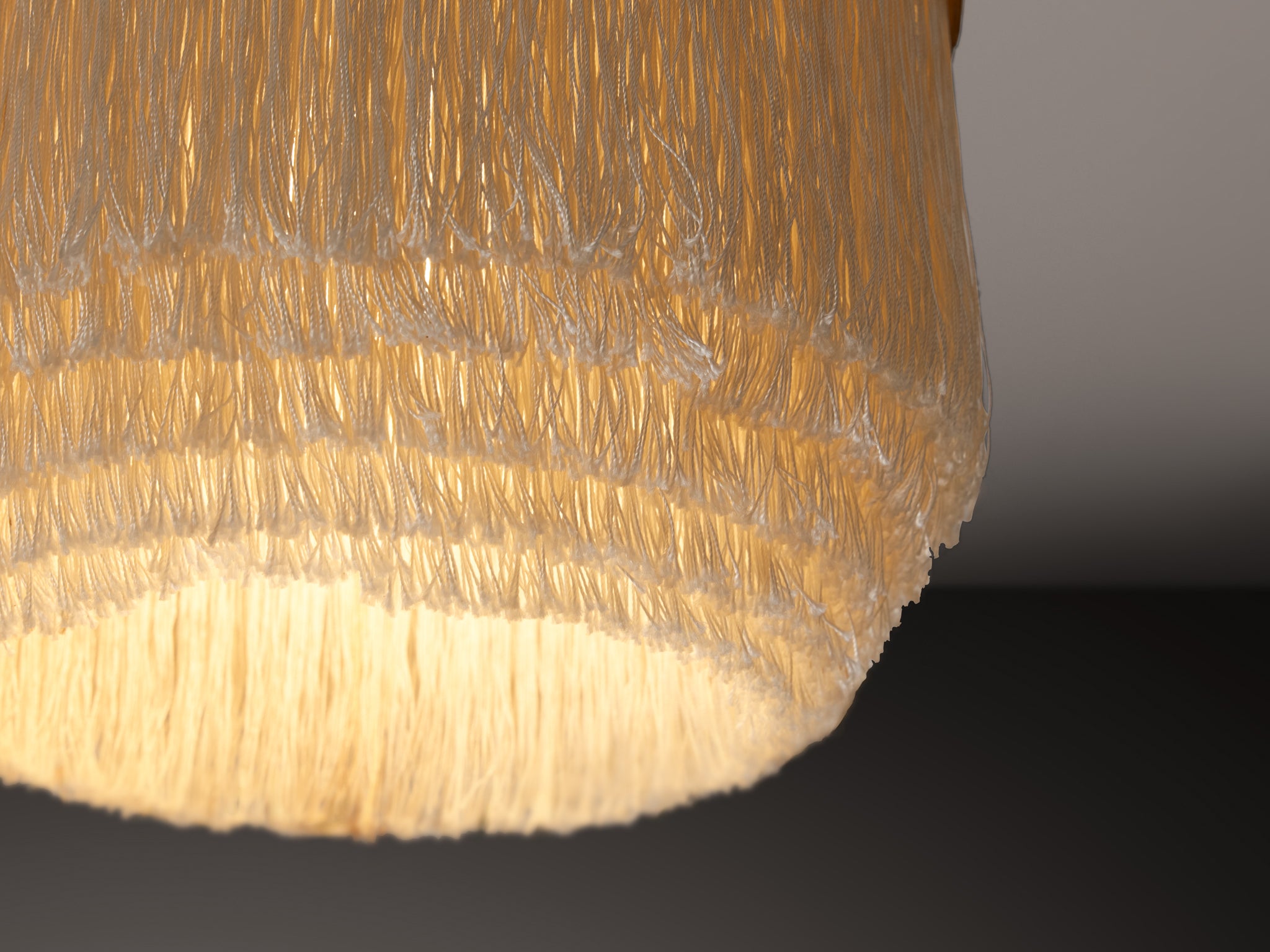 Hans-Agne Jakobsson 'Fringe' Pendant in Silk and Brass Lighting Morentz