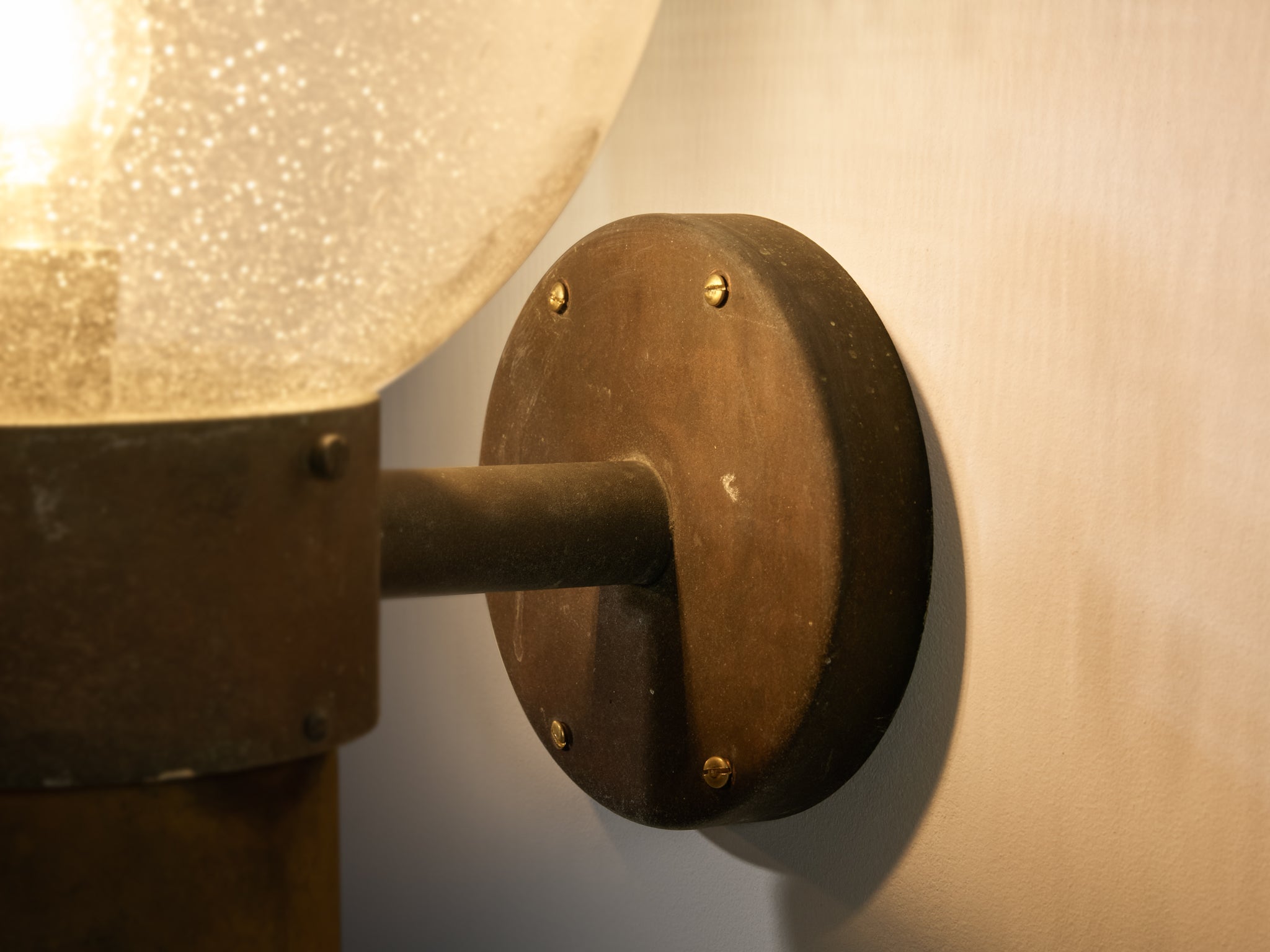 Anders Pehrson for Ateljé Lyktan 'King' Wall Lights in Copper and Blown Glass Lighting Morentz