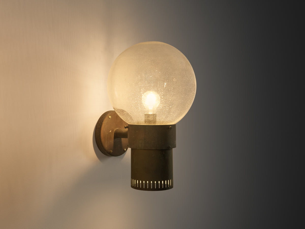 Anders Pehrson for Ateljé Lyktan 'King' Wall Lights in Copper and Blown Glass Lighting Morentz