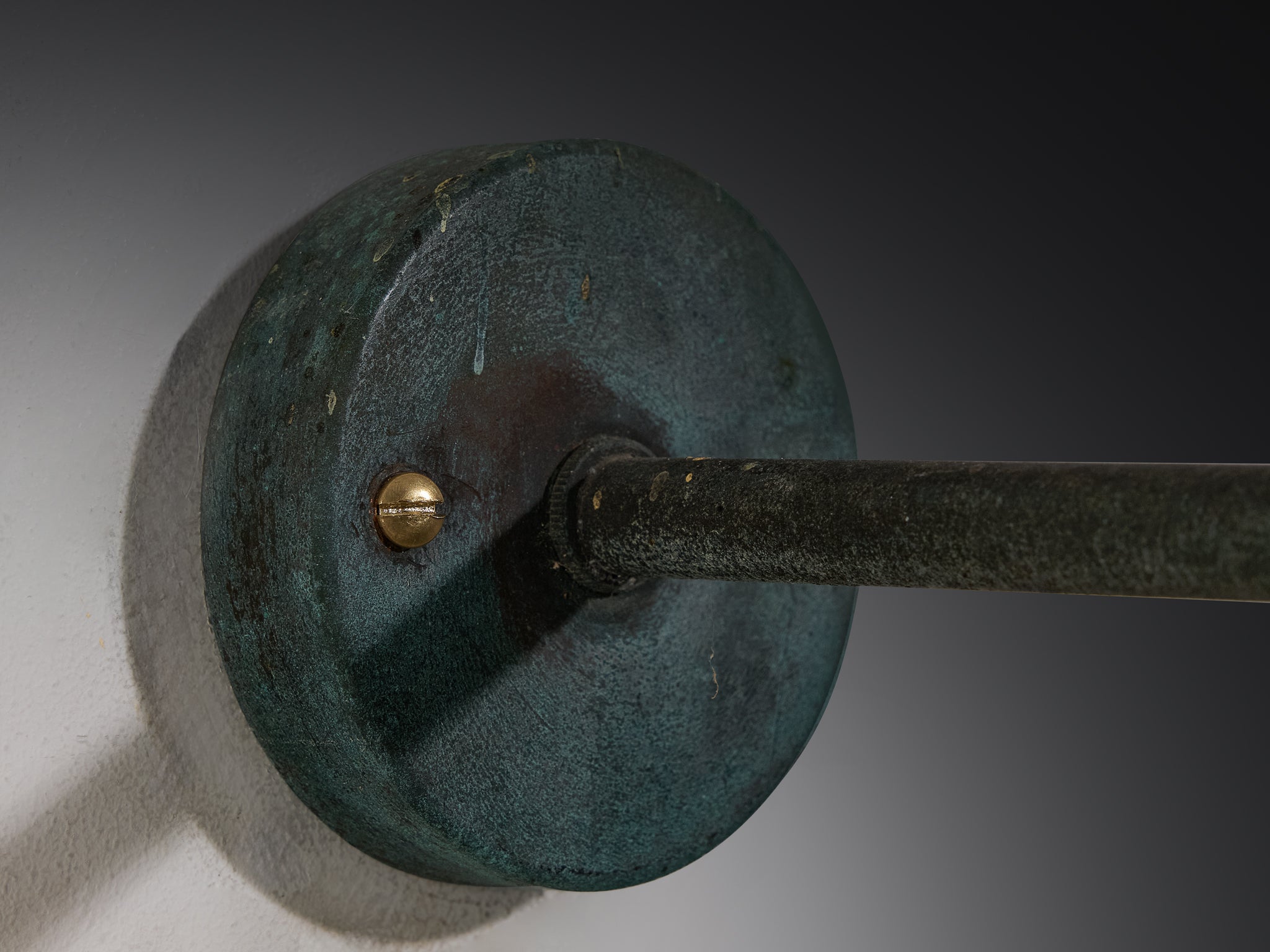 Hans Bergström for Ateljé Lyktan Wall Light in Patinated Copper Lighting Morentz