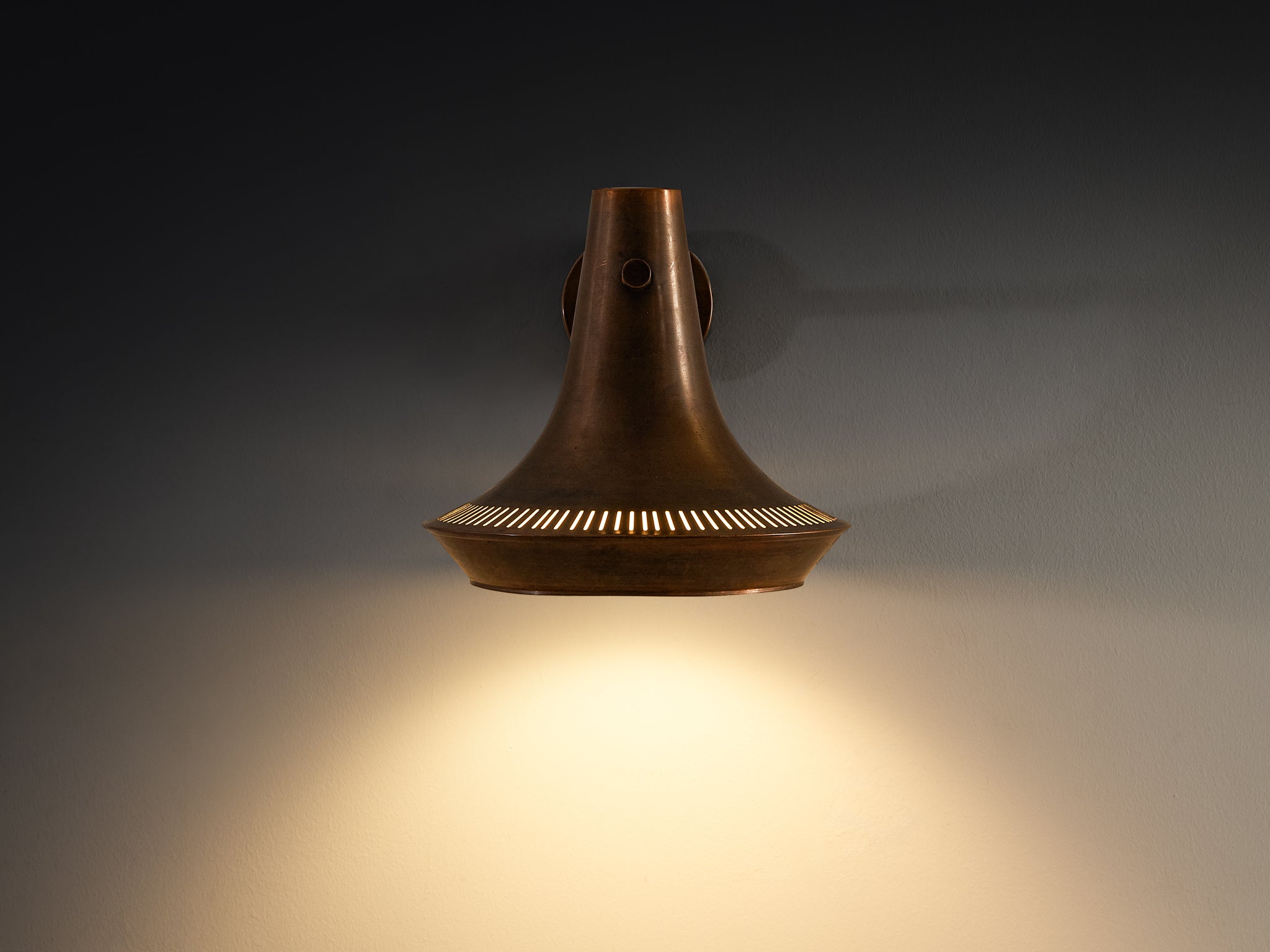 Scandinavian Wall Light in Patinated Copper Lighting Morentz