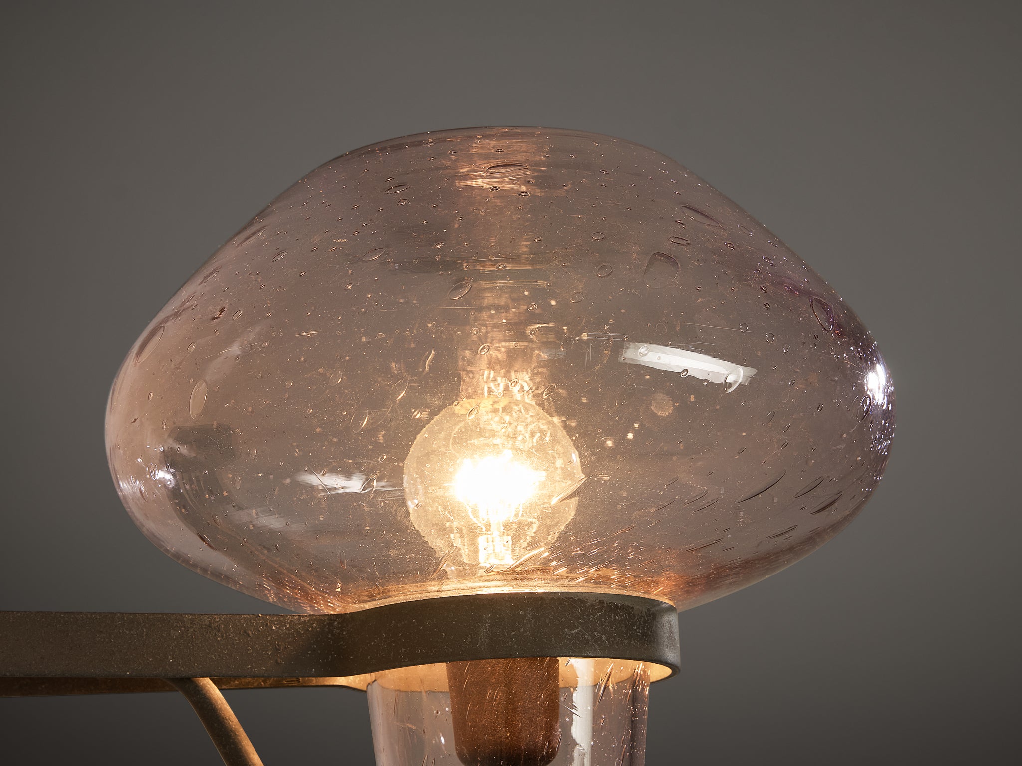 Gunnar Asplund for ASEA Wall Light in Blown Glass and Metal Lighting Morentz