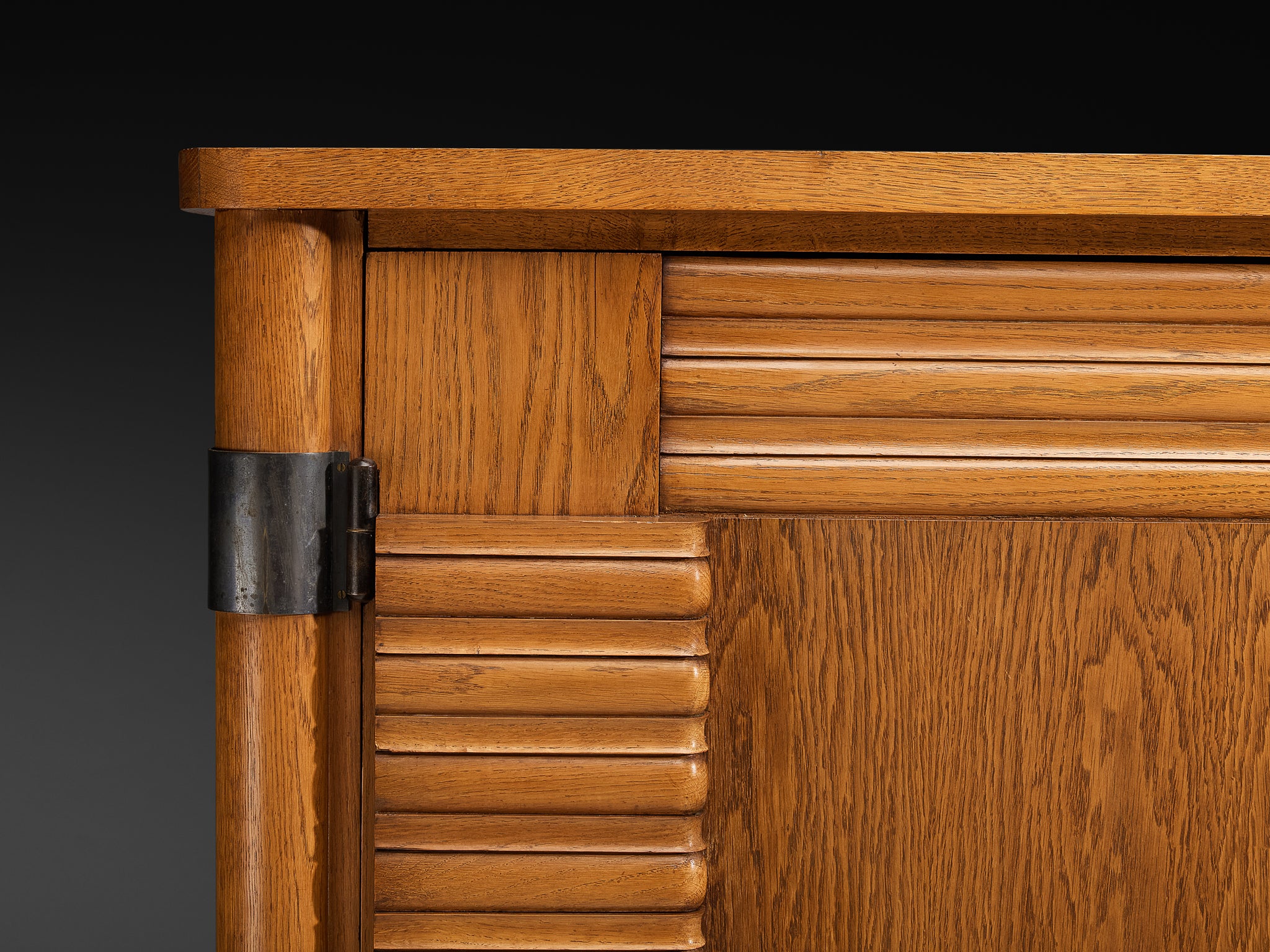 French Art Deco Cabinet in Oak and Brass Detailing Case pieces and storage cabinets Morentz