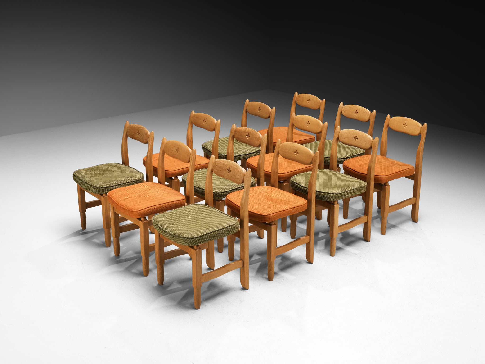 Guillerme & Chambron 'Lorraine' Dining Chairs in Solid Oak Seating Morentz