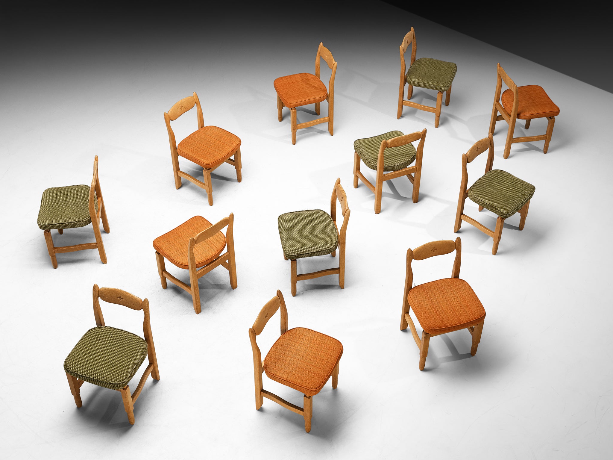 Guillerme & Chambron 'Lorraine' Dining Chairs in Solid Oak Seating Morentz