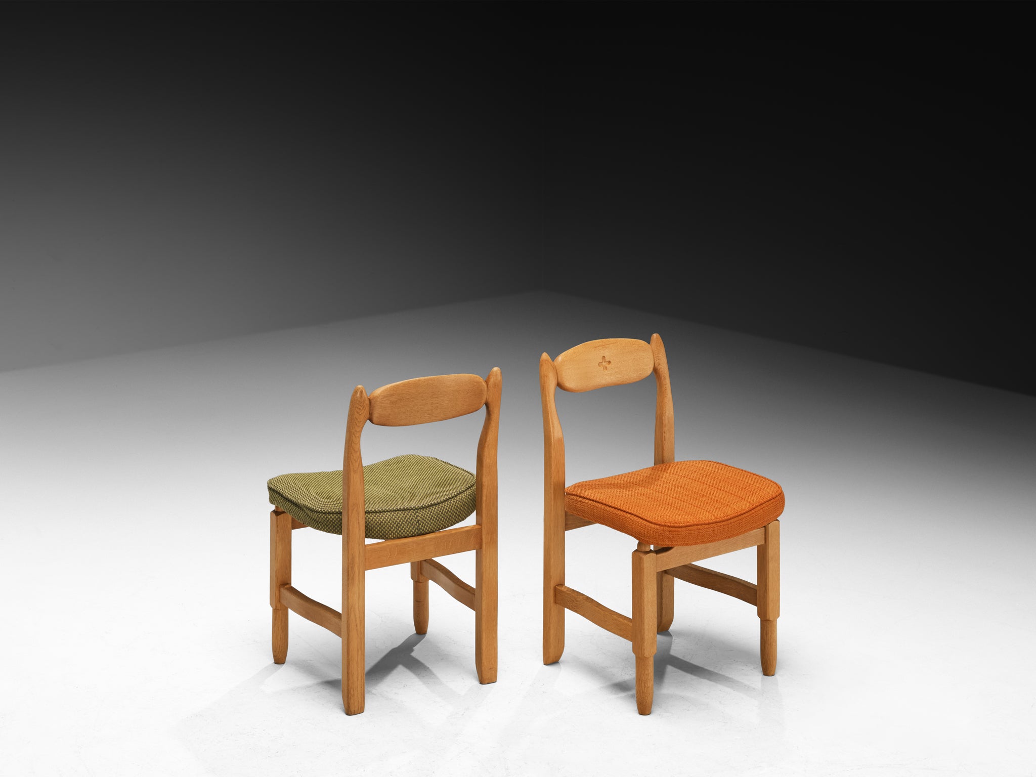 Guillerme & Chambron 'Lorraine' Dining Chairs in Solid Oak Seating Morentz