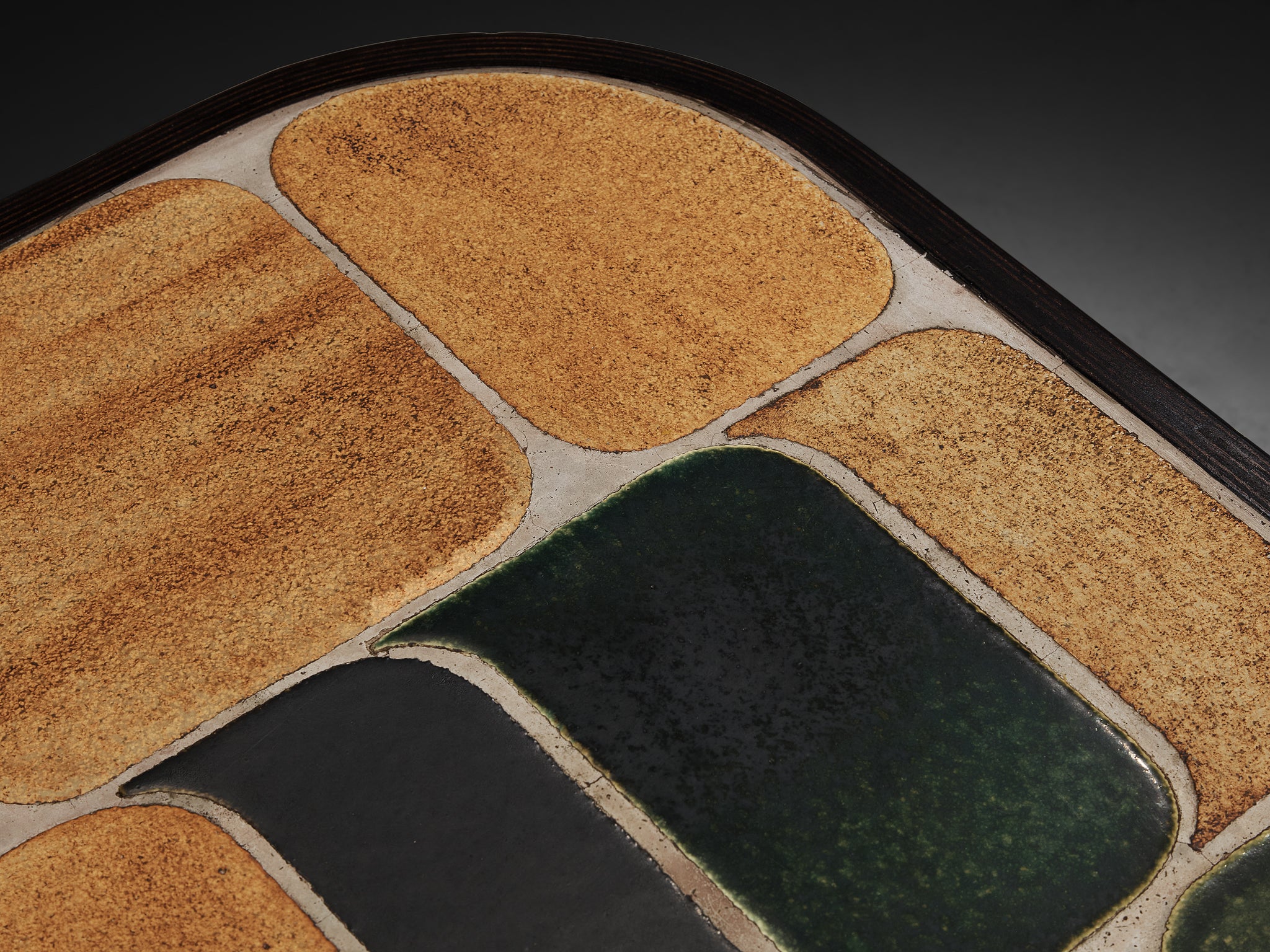 Roger Capron ‘Sou-Chong’ Coffee Table in Ceramic and Wood Tables Morentz