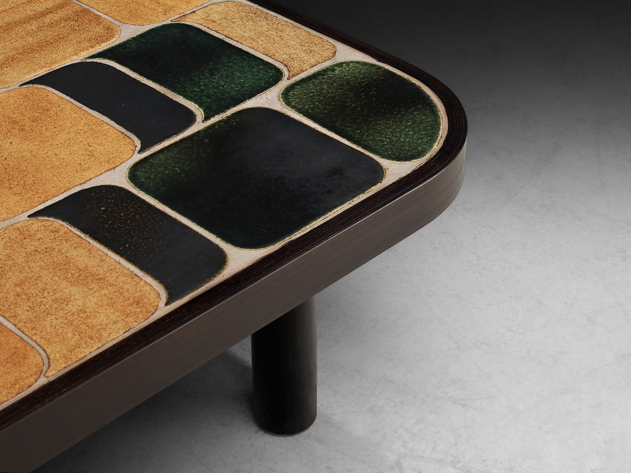 Roger Capron ‘Sou-Chong’ Coffee Table in Ceramic and Wood Tables Morentz