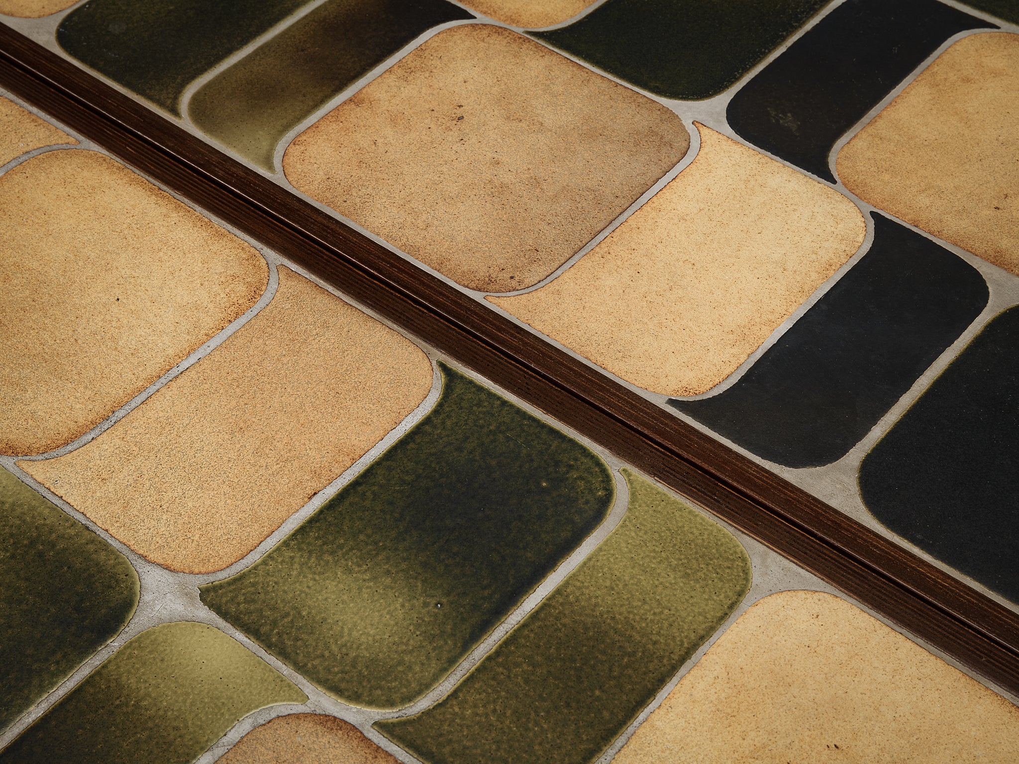 Roger Capron Large ‘Sou-Chong’ Coffee Tables in Ceramic and Wood Tables Morentz