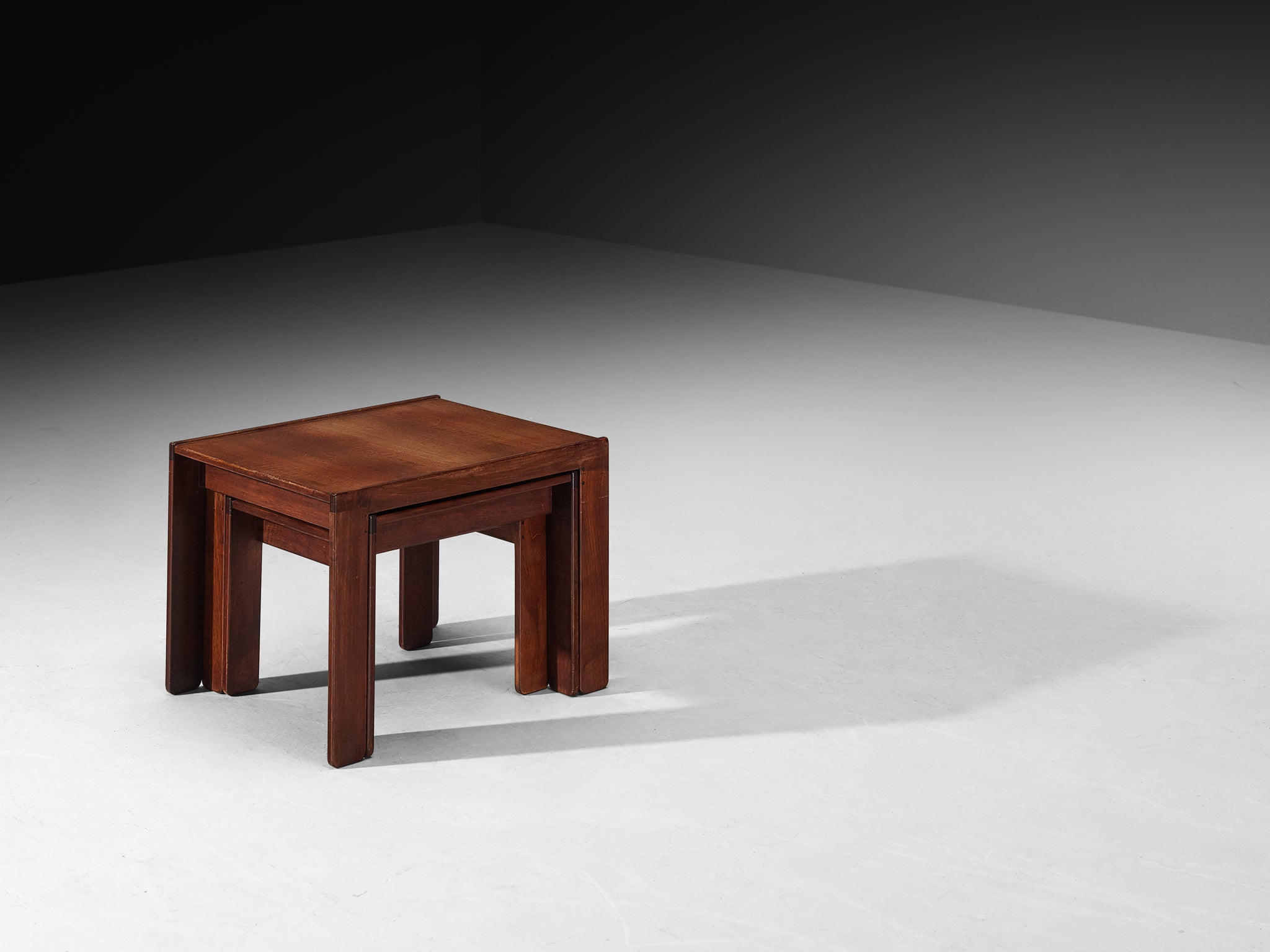 Afra & Tobia Scarpa for Cassina '777' Nesting Tables in Walnut Tables Morentz