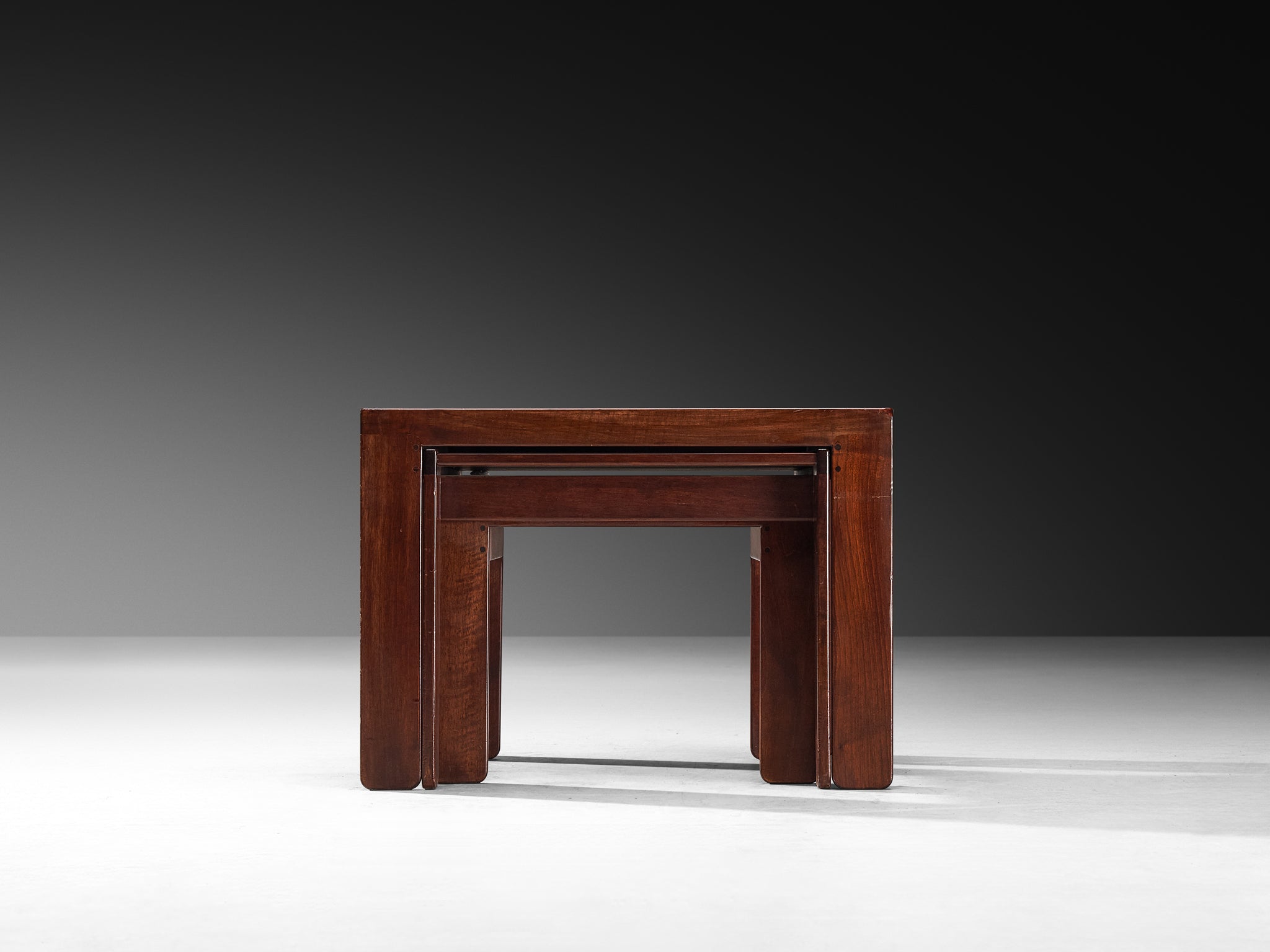 Afra & Tobia Scarpa for Cassina '777' Nesting Tables in Walnut Tables Morentz