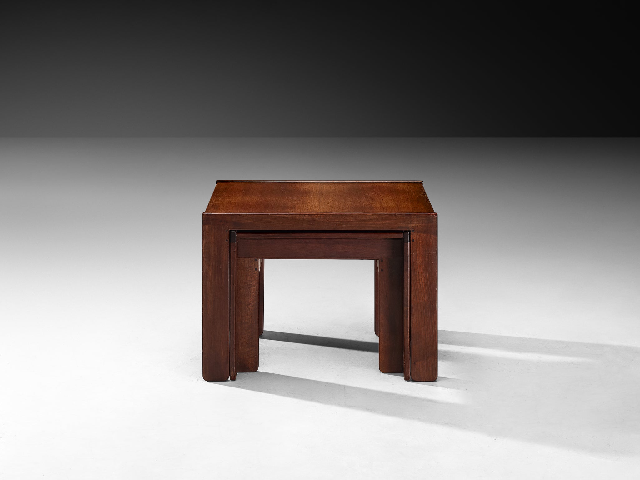 Afra & Tobia Scarpa for Cassina '777' Nesting Tables in Walnut Tables Morentz