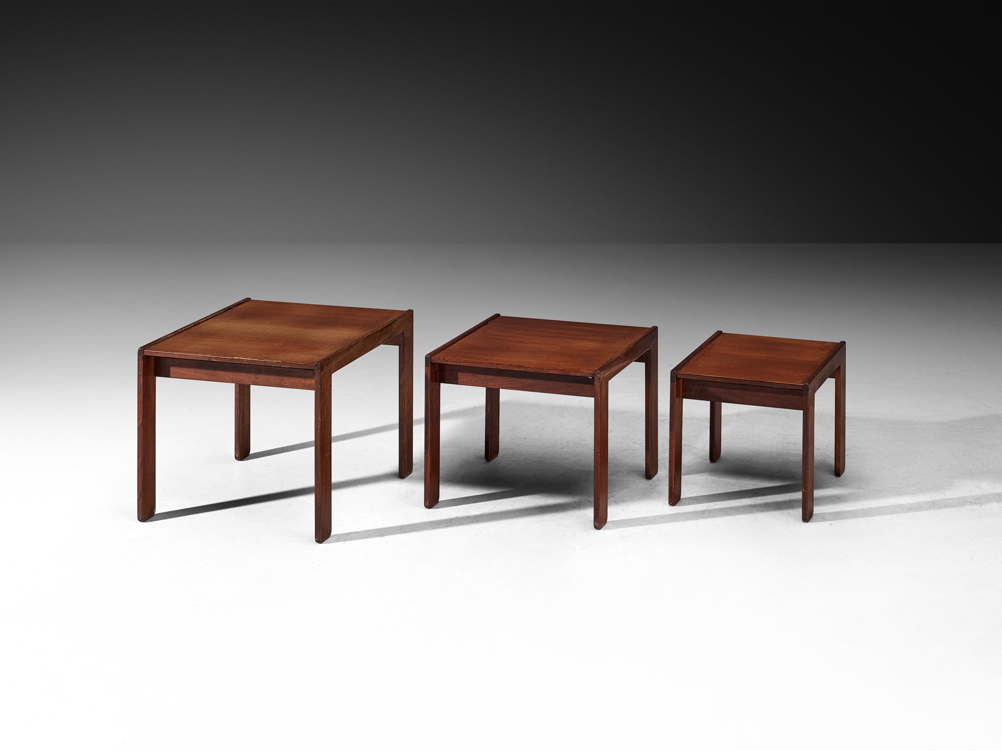 Afra & Tobia Scarpa for Cassina '777' Nesting Tables in Walnut Tables Morentz