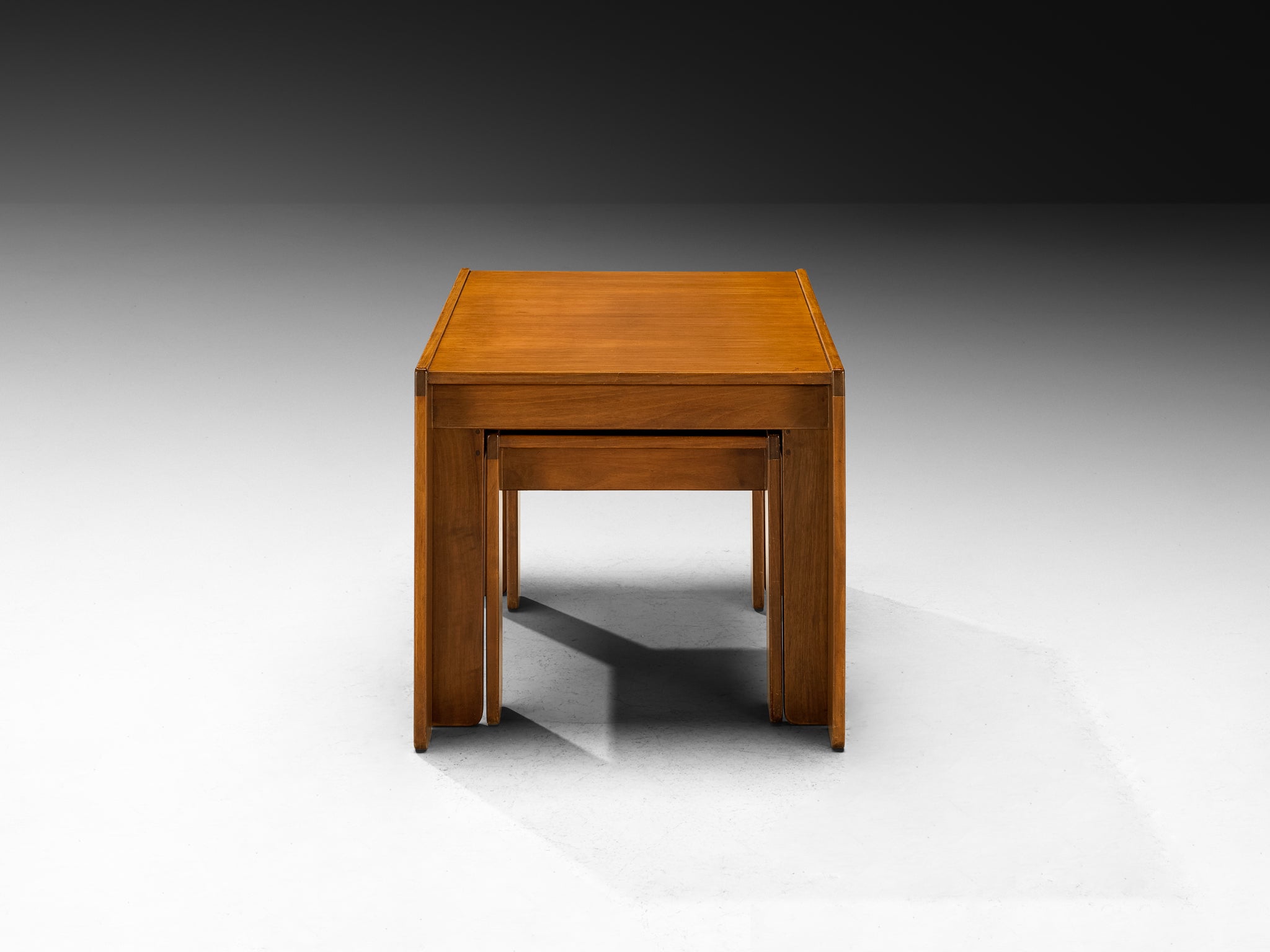 Afra & Tobia Scarpa '777' Nesting Tables in Walnut Tables Morentz